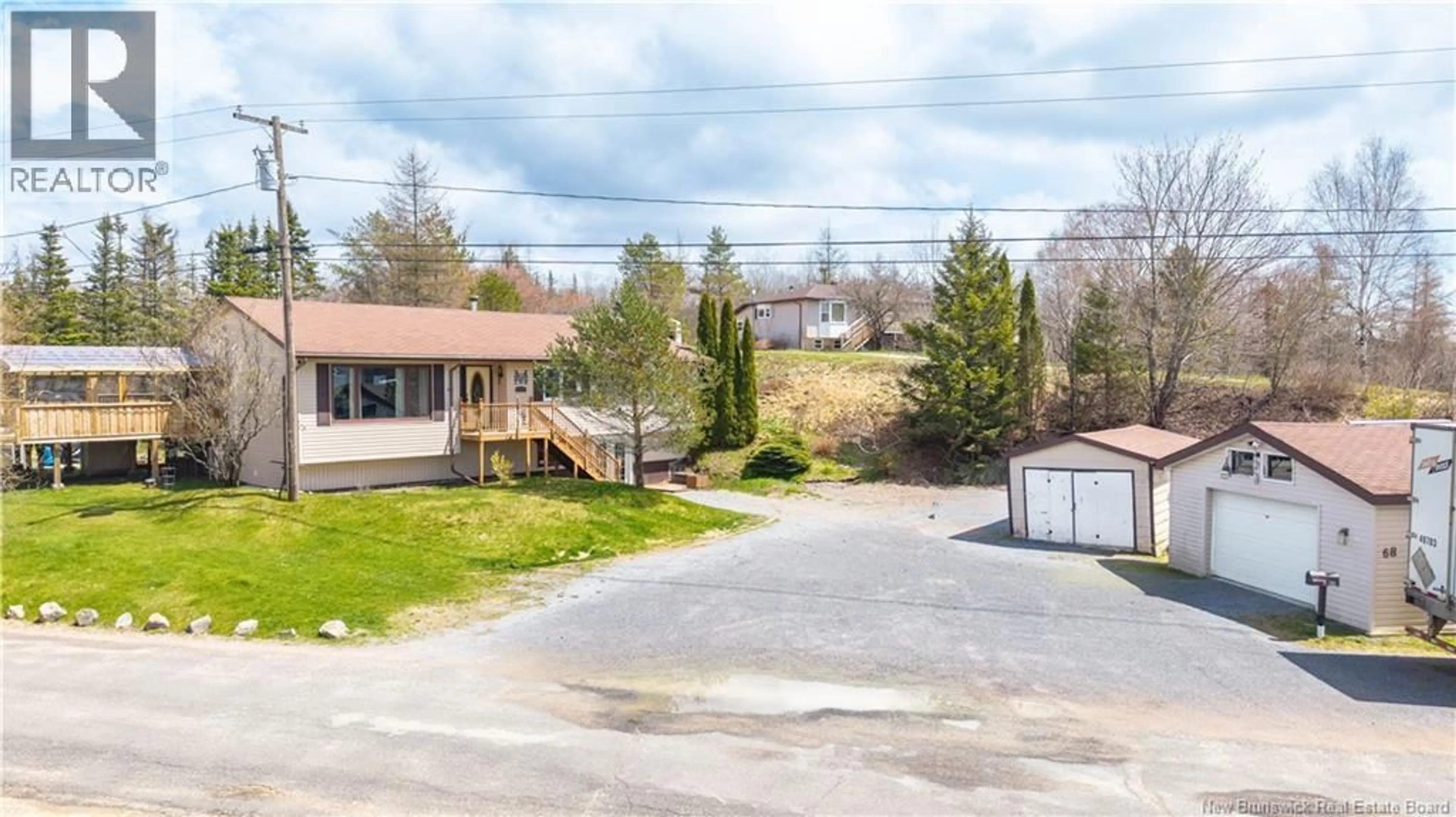 A pic from outside/outdoor area/front of a property/back of a property/a pic from drone, street for 68 STILLWATER ROAD, Musquash New Brunswick E5J2J5