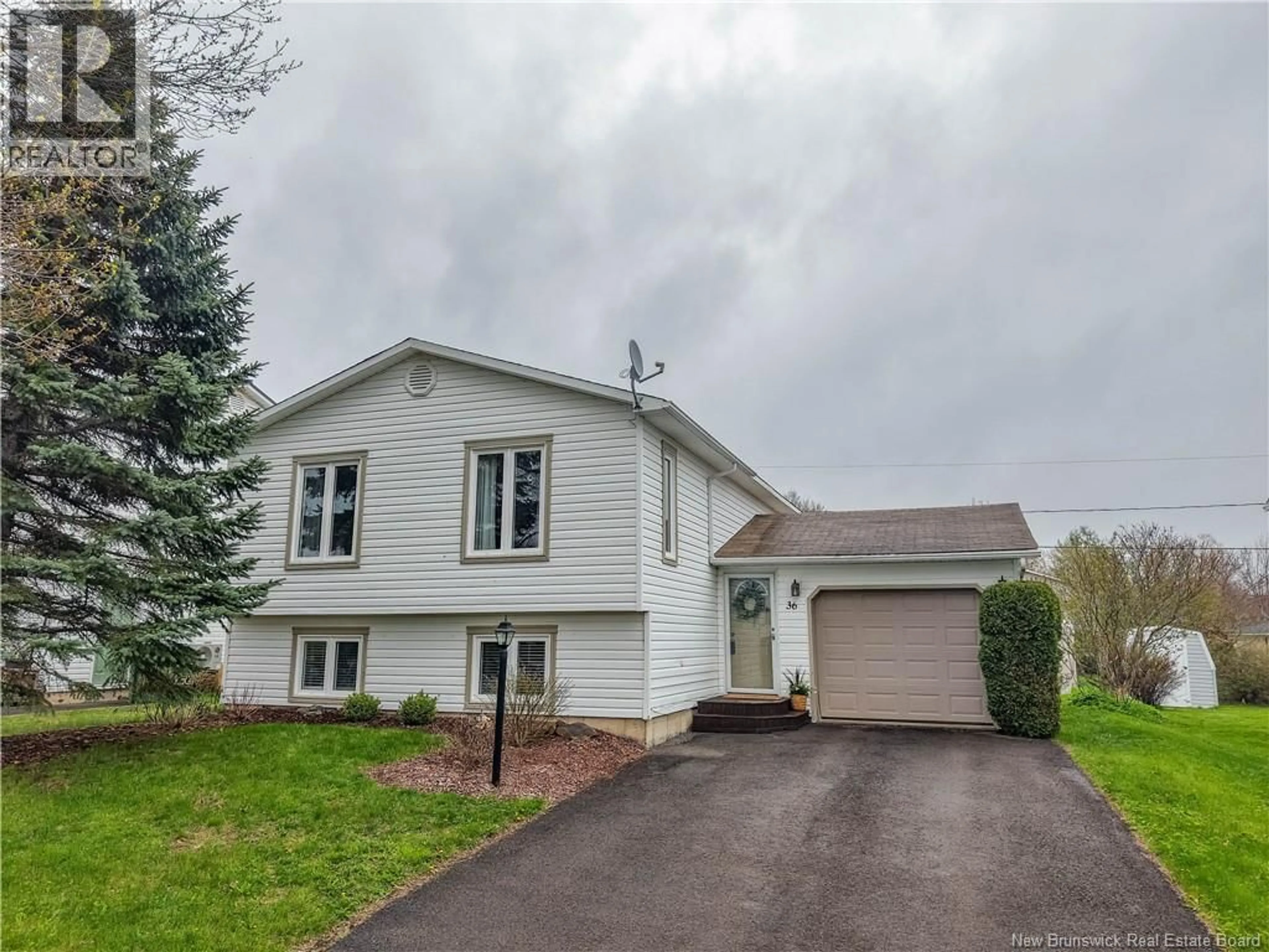 Home with vinyl exterior material, street for 36 JAMES STREET, Fredericton New Brunswick E3A5V6