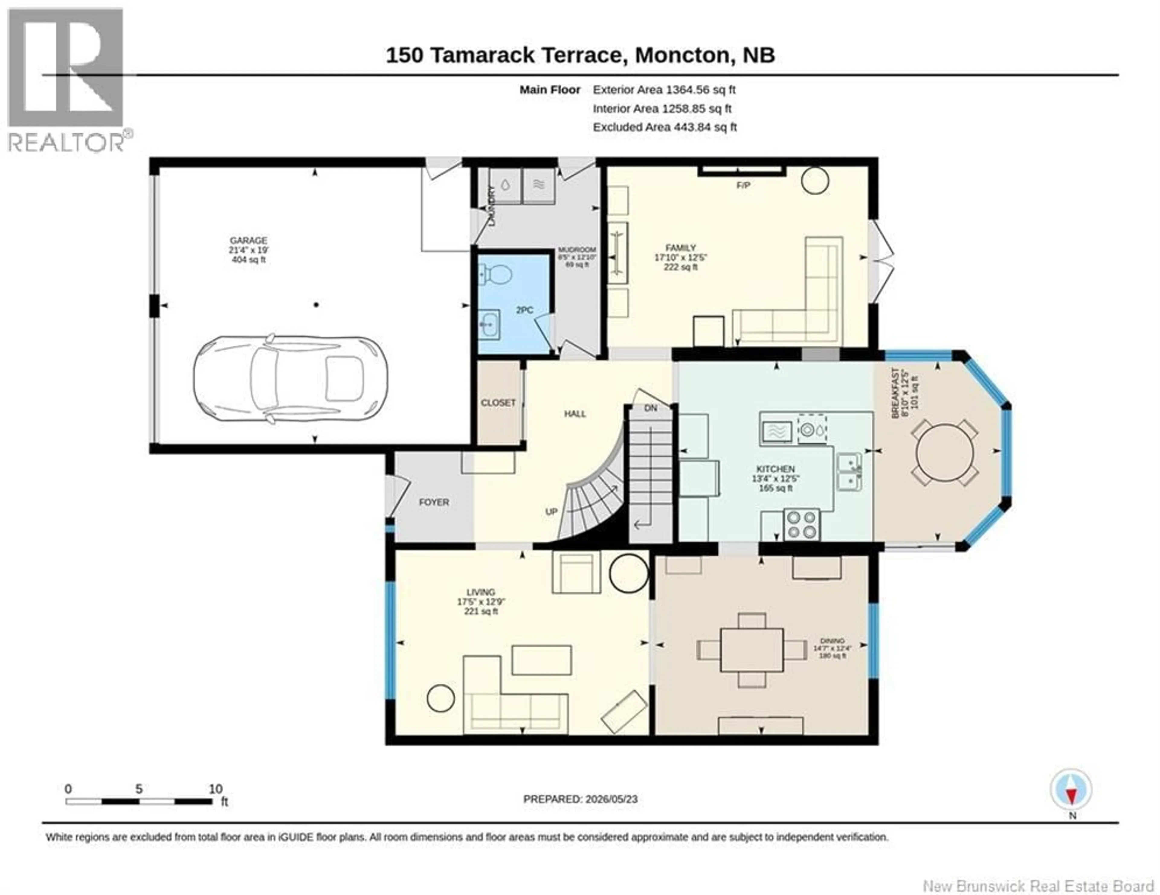 Floor plan for 150 TAMARACK TERRACE, Moncton New Brunswick E1A5R2