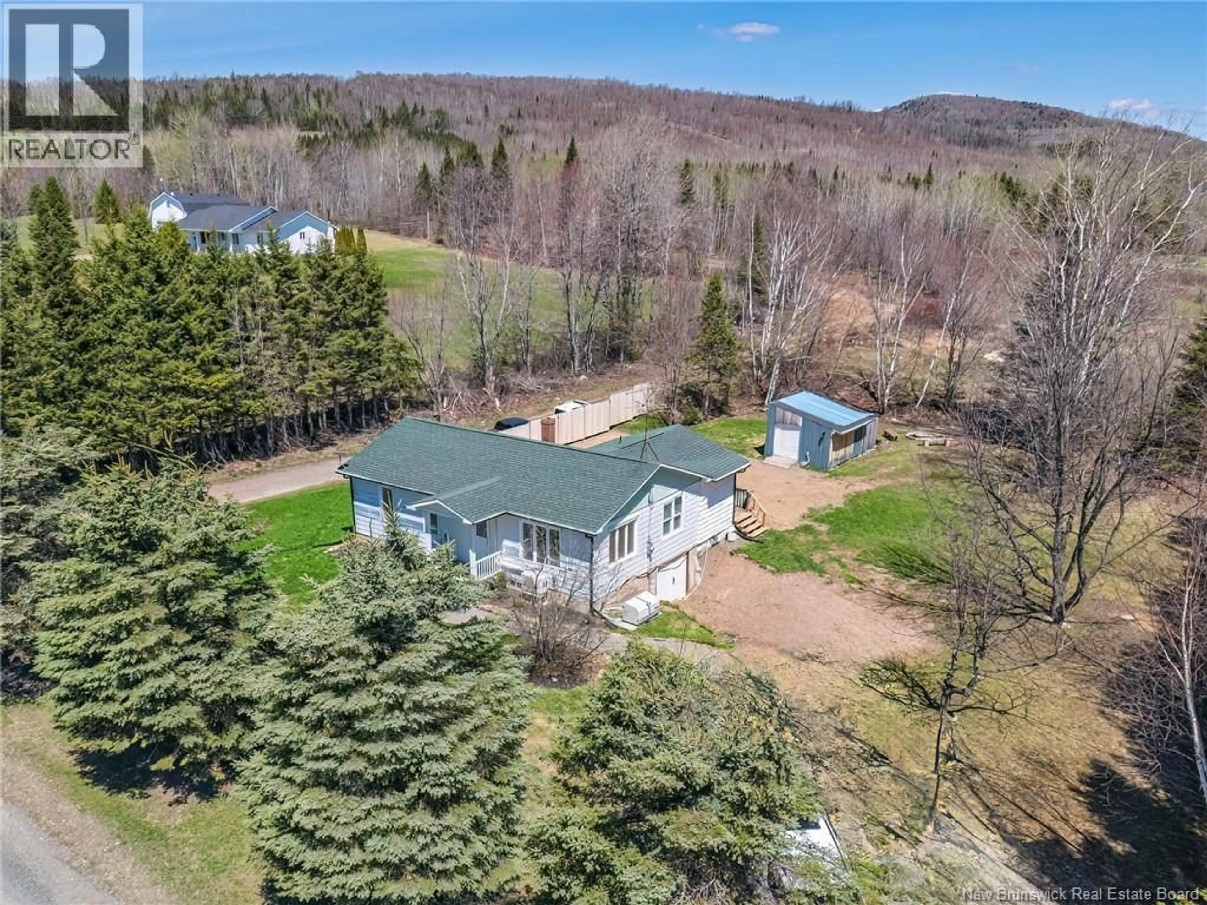 A pic from outside/outdoor area/front of a property/back of a property/a pic from drone, water/lake/river/ocean view for 4124 ROUTE 108, Crombie Settlement New Brunswick E7G2R9
