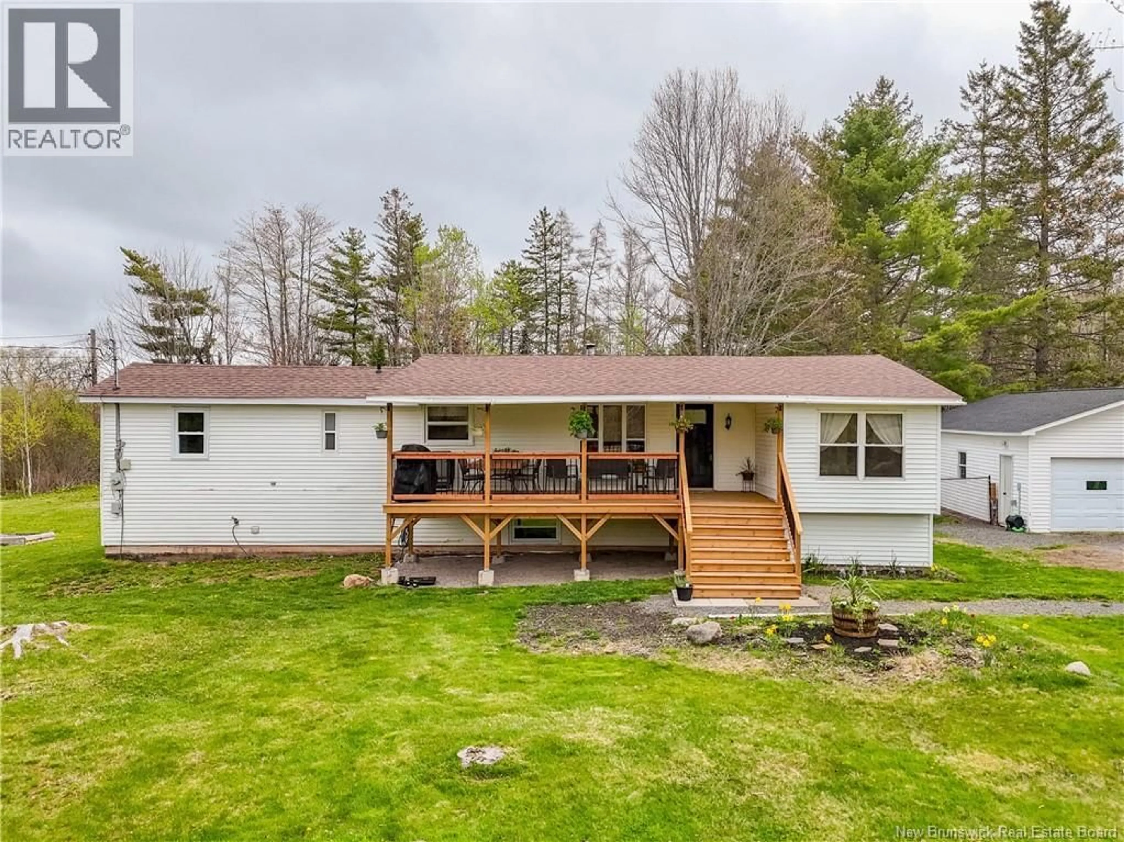 A pic from outside/outdoor area/front of a property/back of a property/a pic from drone, water/lake/river/ocean view for 20 GLAZIER CARR ROAD, Geary New Brunswick E2V3Z7