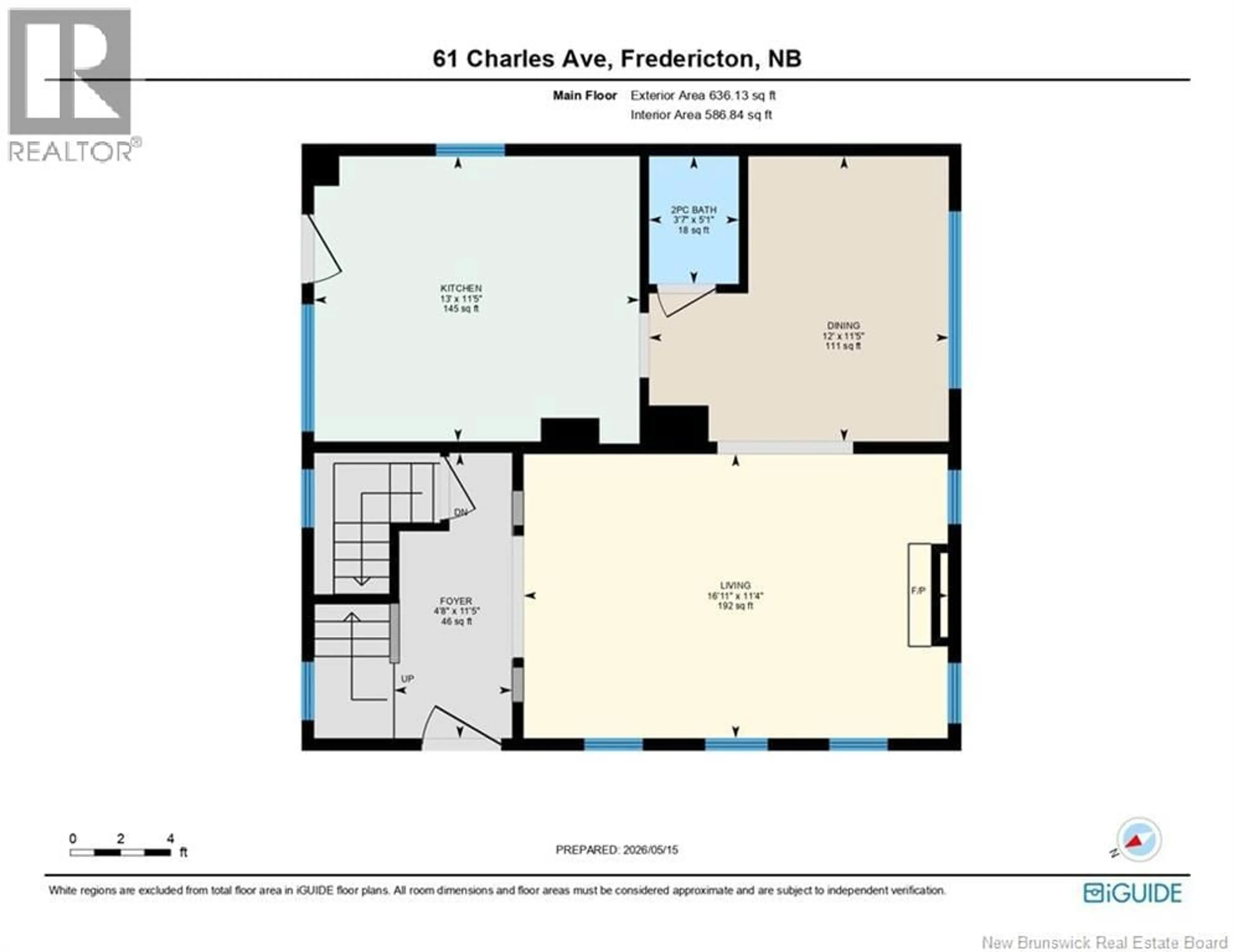Floor plan for 61 CHARLES AVENUE, Fredericton New Brunswick E3A3S3