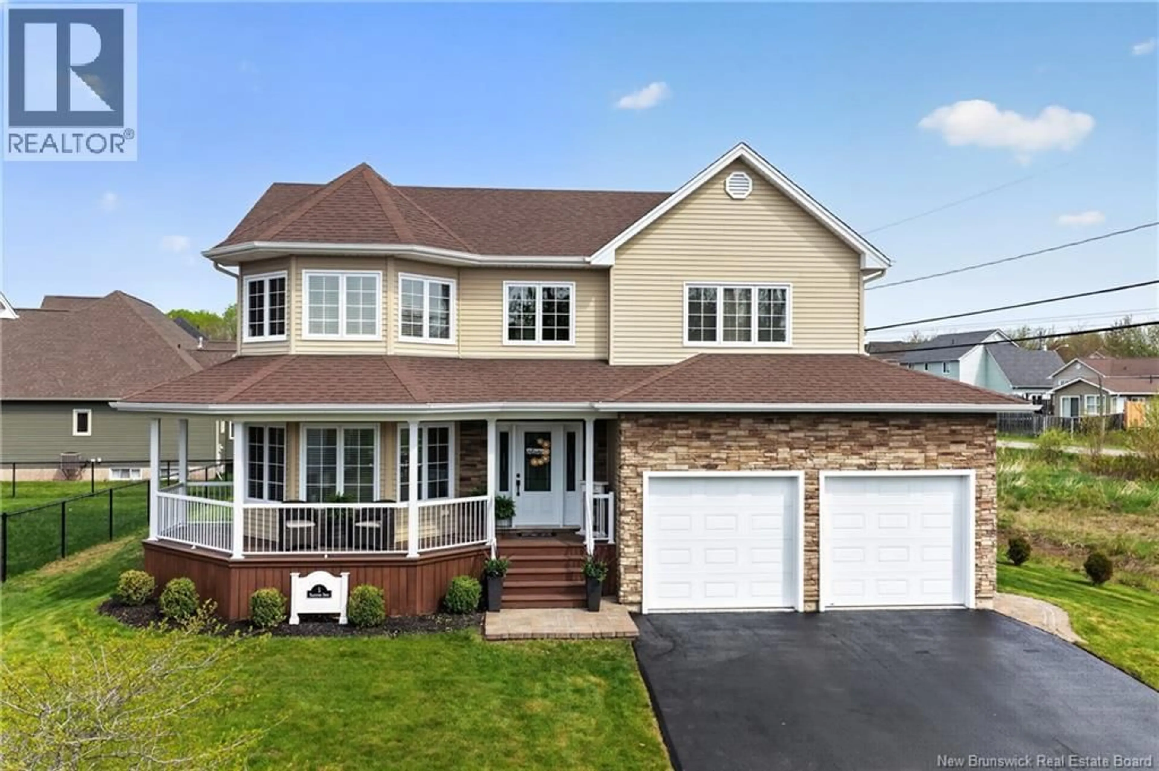 Home with vinyl exterior material, street for 5 BLACKSTONE DRIVE, Moncton New Brunswick E1G0P1