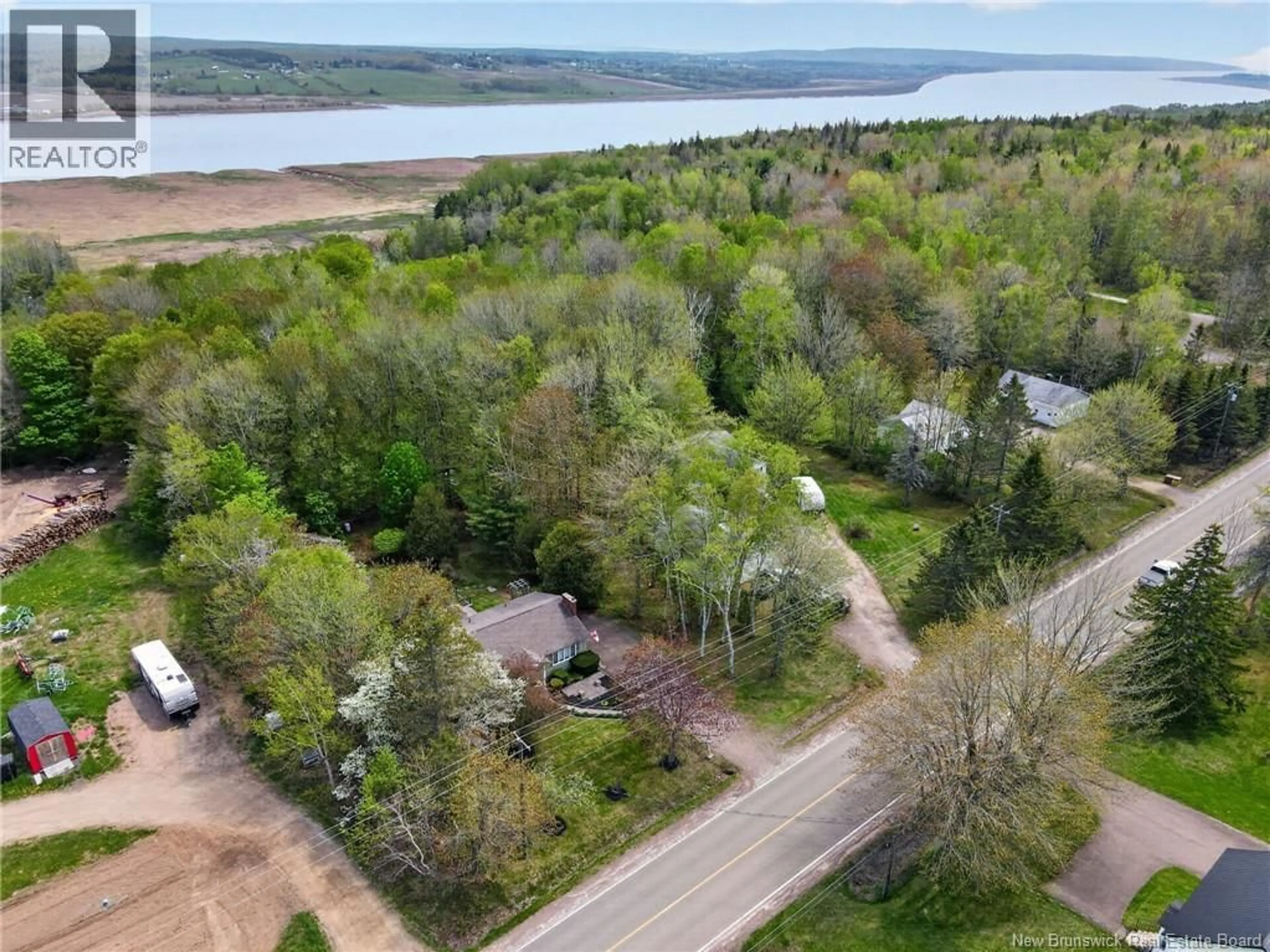 A pic from outside/outdoor area/front of a property/back of a property/a pic from drone, water/lake/river/ocean view for 2019 ROUTE 114, Stoney Creek New Brunswick E1J2J8