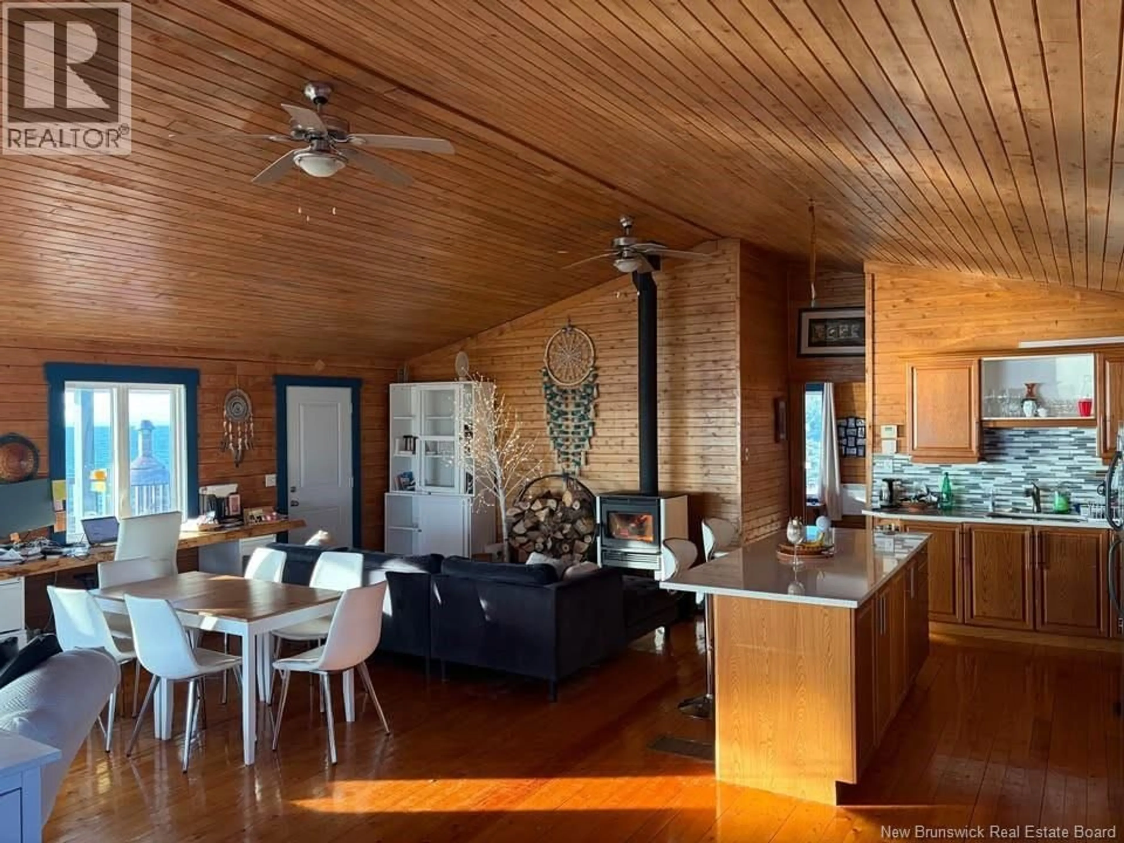 Open concept kitchen, wood/laminate floor for 27 JANEVILLE BEACH ROAD, Janeville New Brunswick E2A5K3