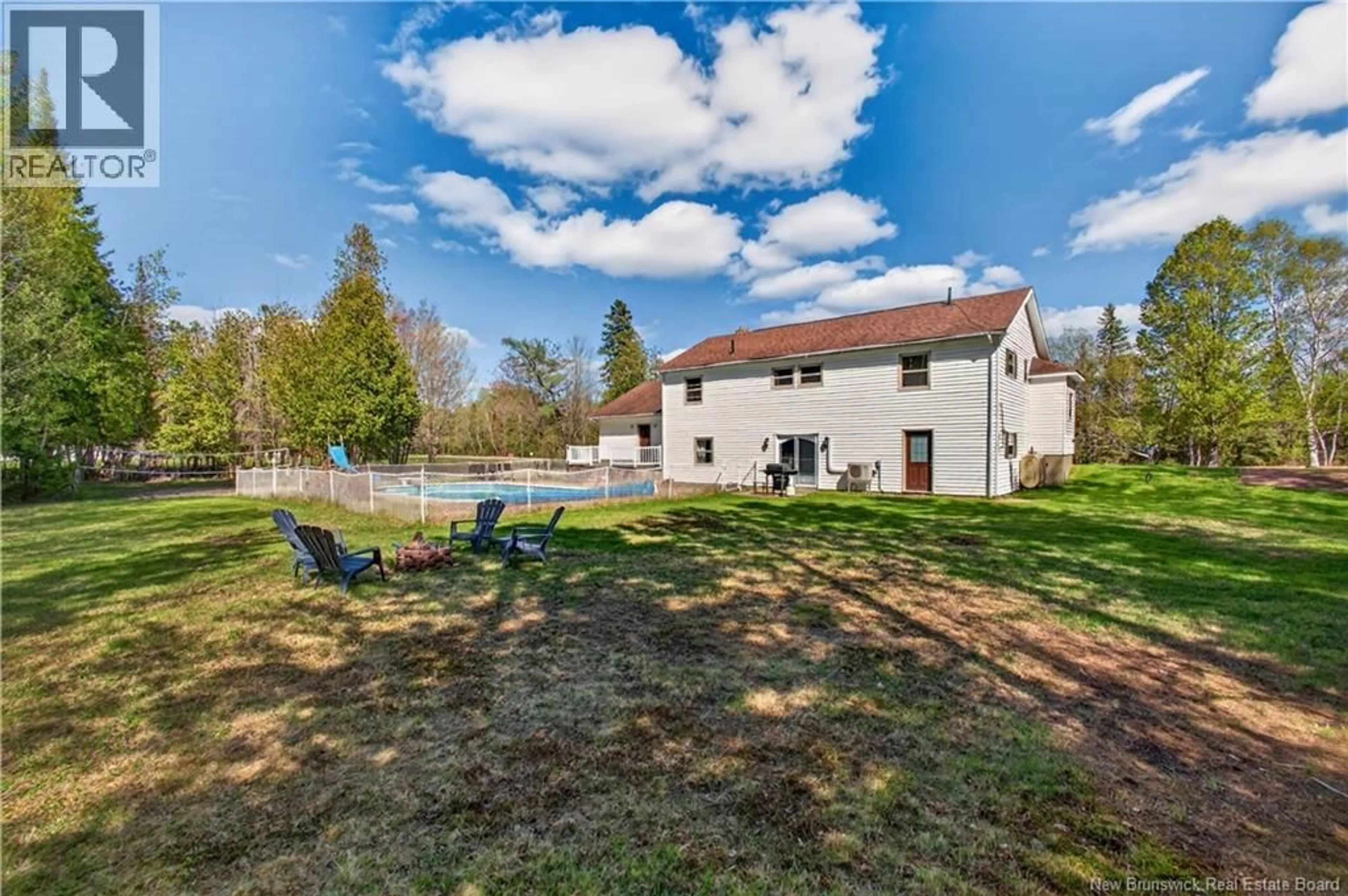 A pic from outside/outdoor area/front of a property/back of a property/a pic from drone, water/lake/river/ocean view for 736 BACK ROAD, Lyttleton New Brunswick E9E1X5