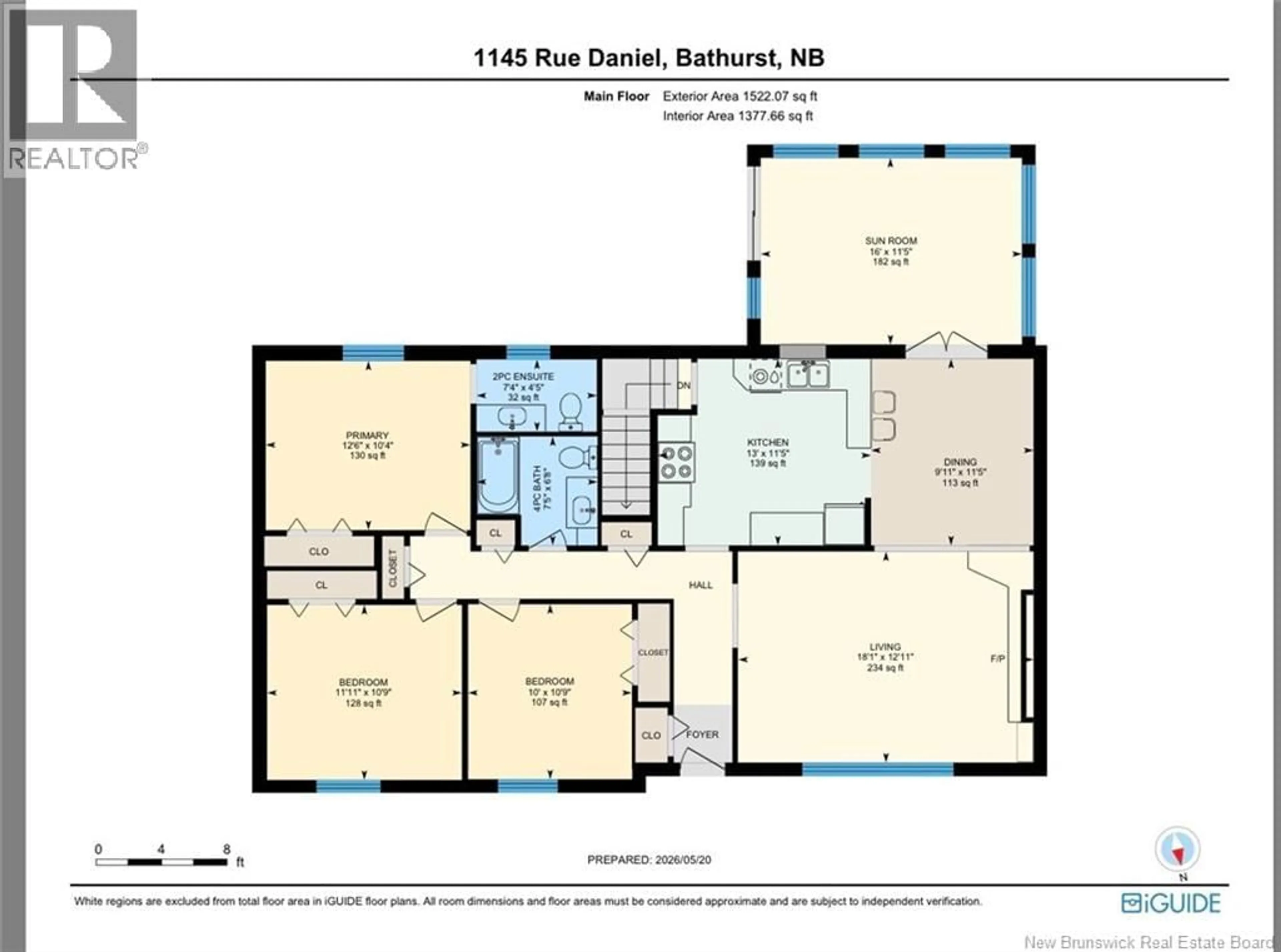 Floor plan for 1145 DANIEL DRIVE, Bathurst New Brunswick E2A3X6