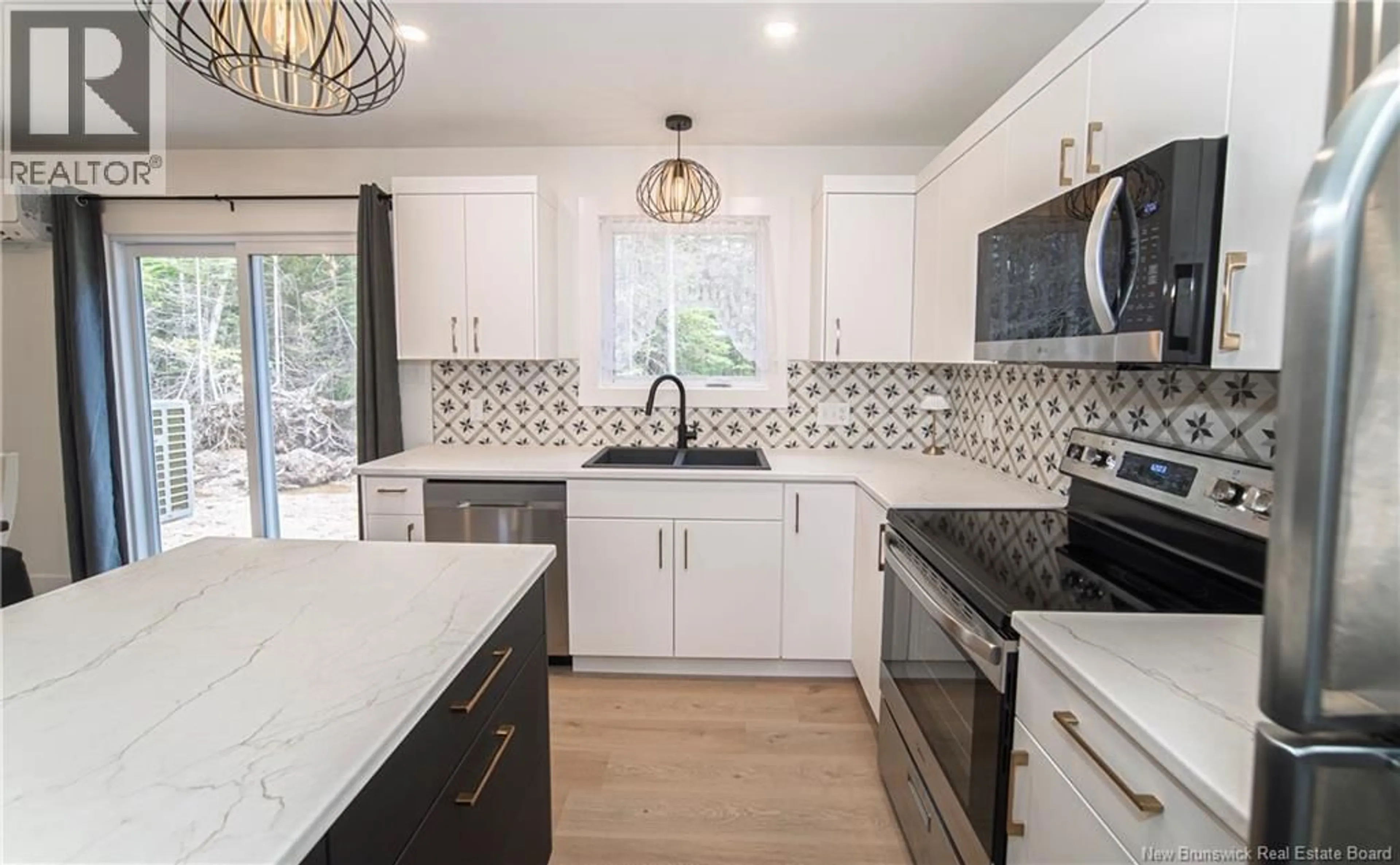 Open concept kitchen, ceramic/tile floor for 8 BONNIEWAY DRIVE, Waasis New Brunswick E3B0S9