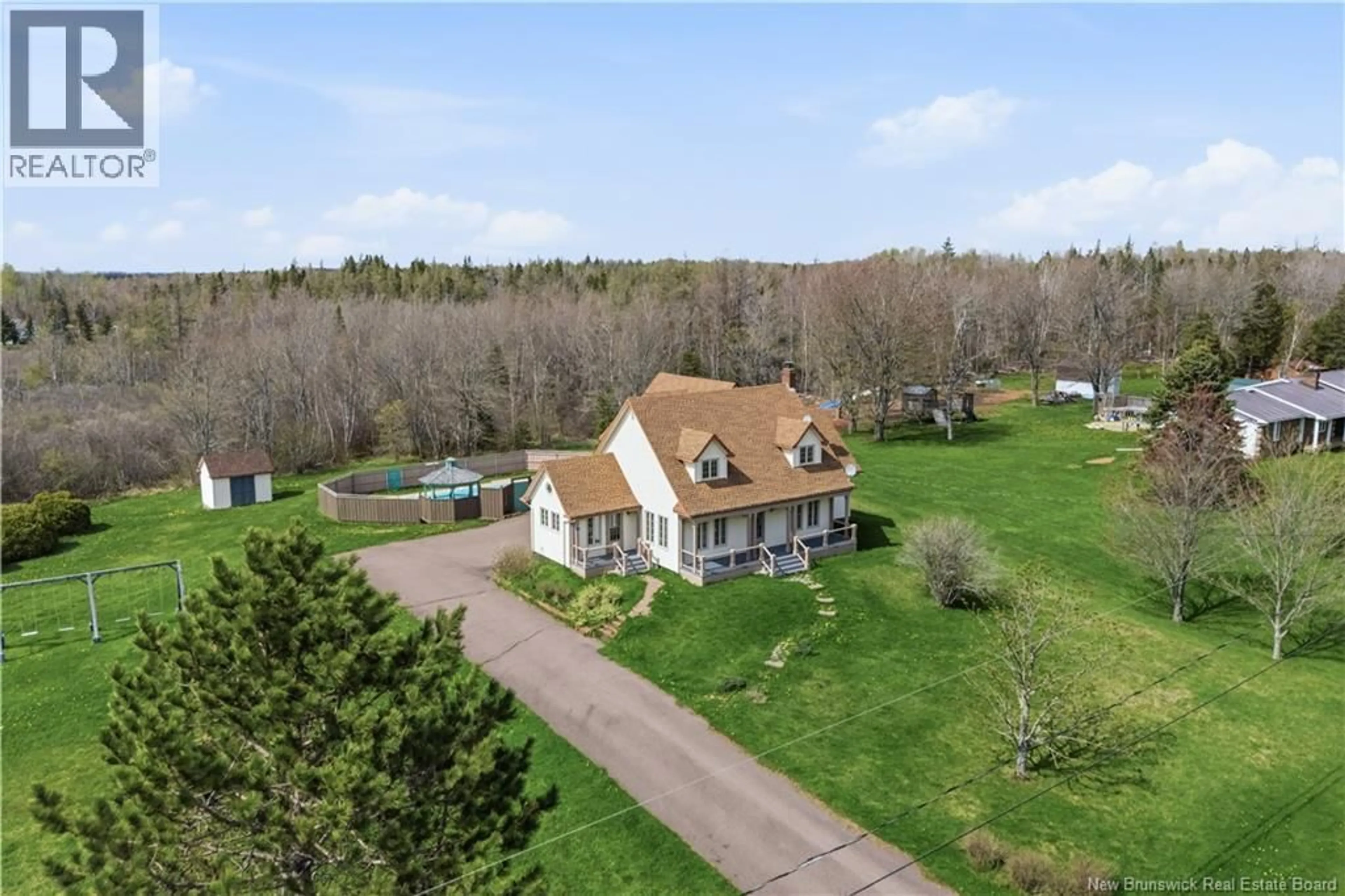 A pic from outside/outdoor area/front of a property/back of a property/a pic from drone, water/lake/river/ocean view for 12 THADDEE ROAD, Cap-Pelé New Brunswick E4N3B1