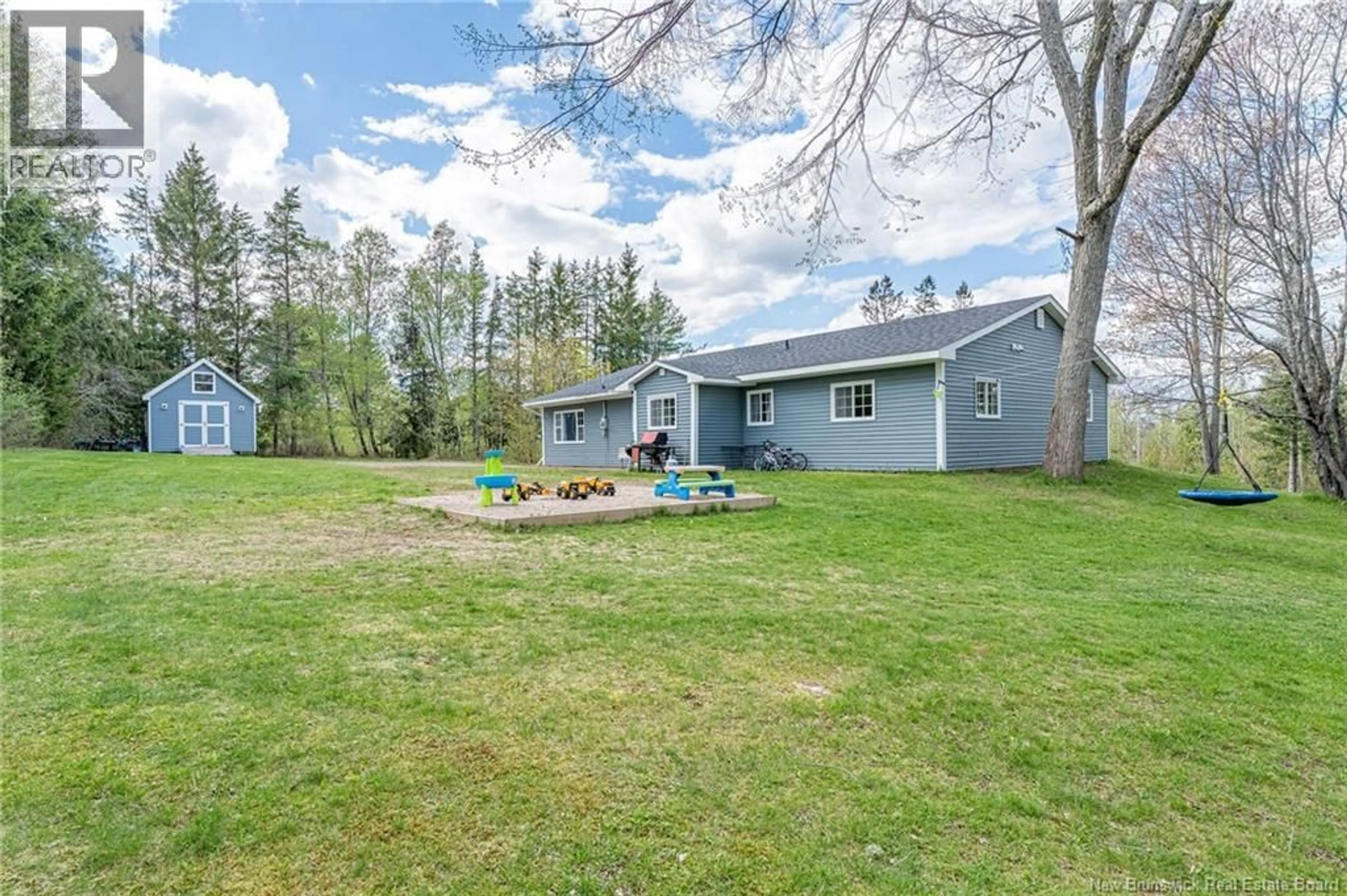 A pic from outside/outdoor area/front of a property/back of a property/a pic from drone, water/lake/river/ocean view for 7 CHERRY STREET, Harvey Station New Brunswick E6K1K6