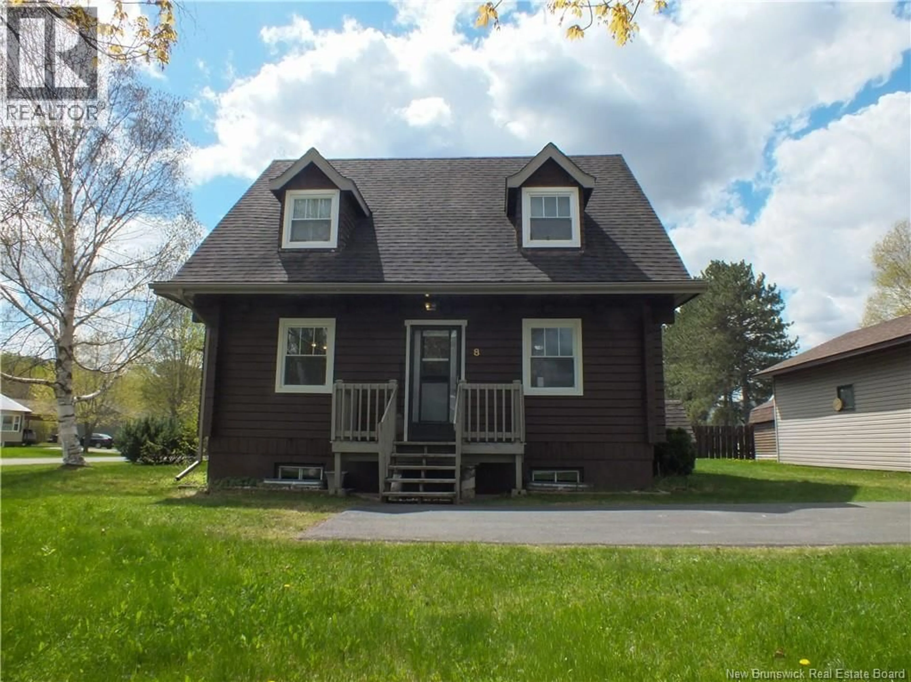 Home with vinyl exterior material, street for 8 CENTENNIAL ROW, Perth-Andover New Brunswick E7H1R5