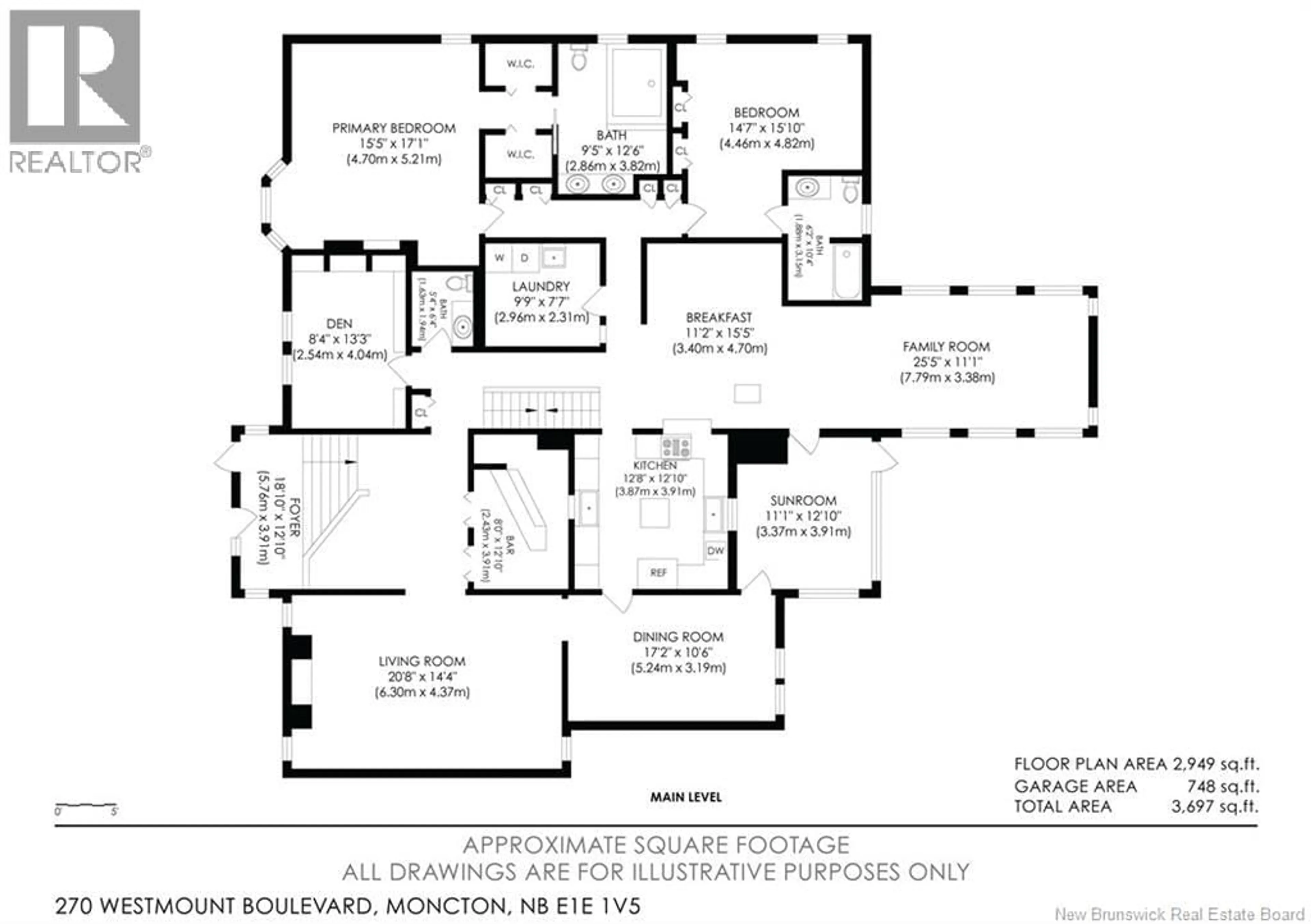 Floor plan for 270 WESTMOUNT BOULEVARD, Moncton New Brunswick E1E1V5