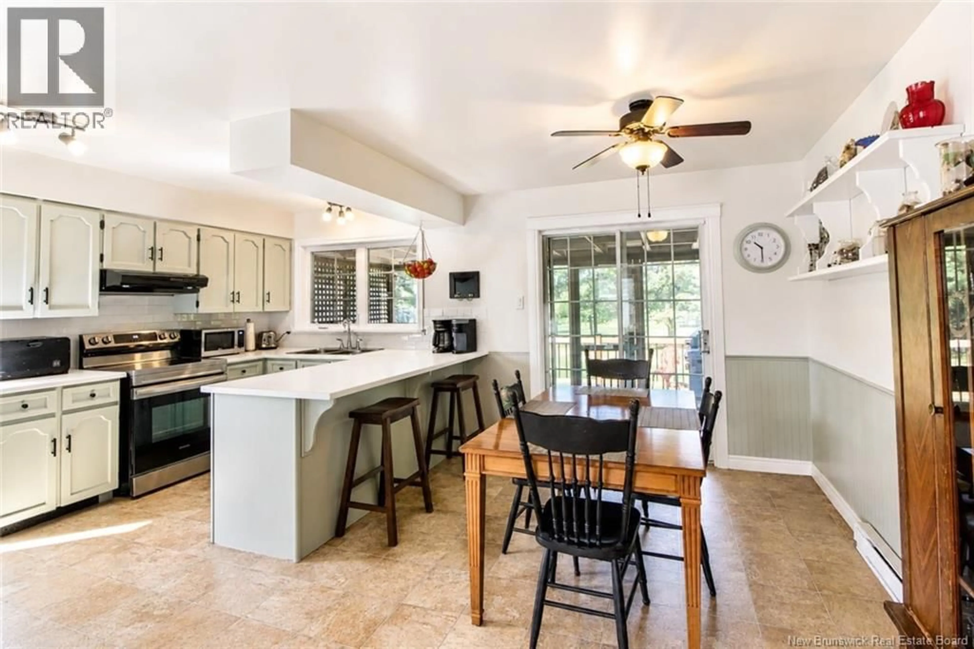 Open concept kitchen, ceramic/tile floor for 21 HUTCHINSON LANE, Rexton New Brunswick E4W1Y8