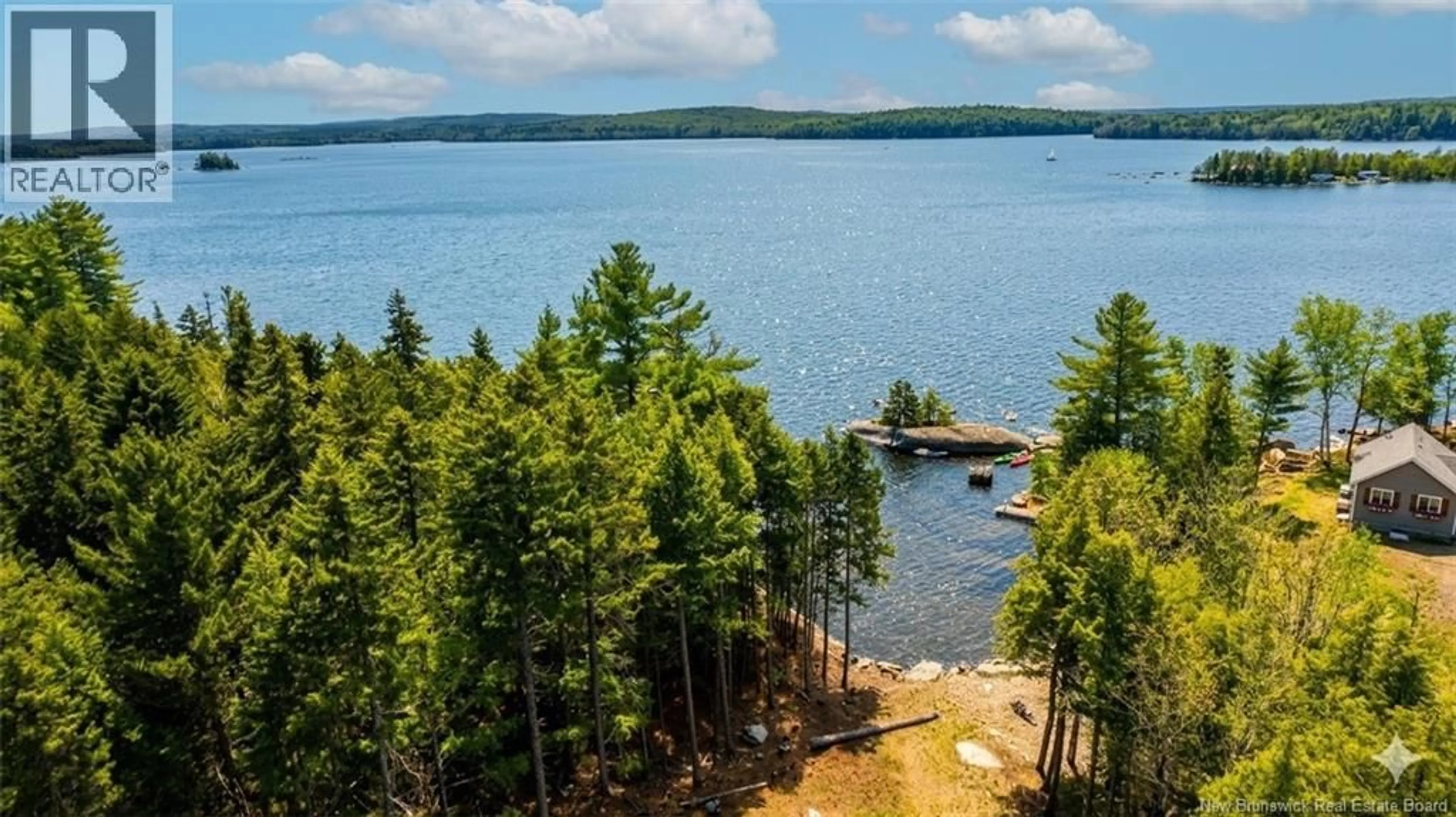A pic from outside/outdoor area/front of a property/back of a property/a pic from drone, water/lake/river/ocean view for 0 DELONG LANE, Eel River Lake New Brunswick E6H0B5