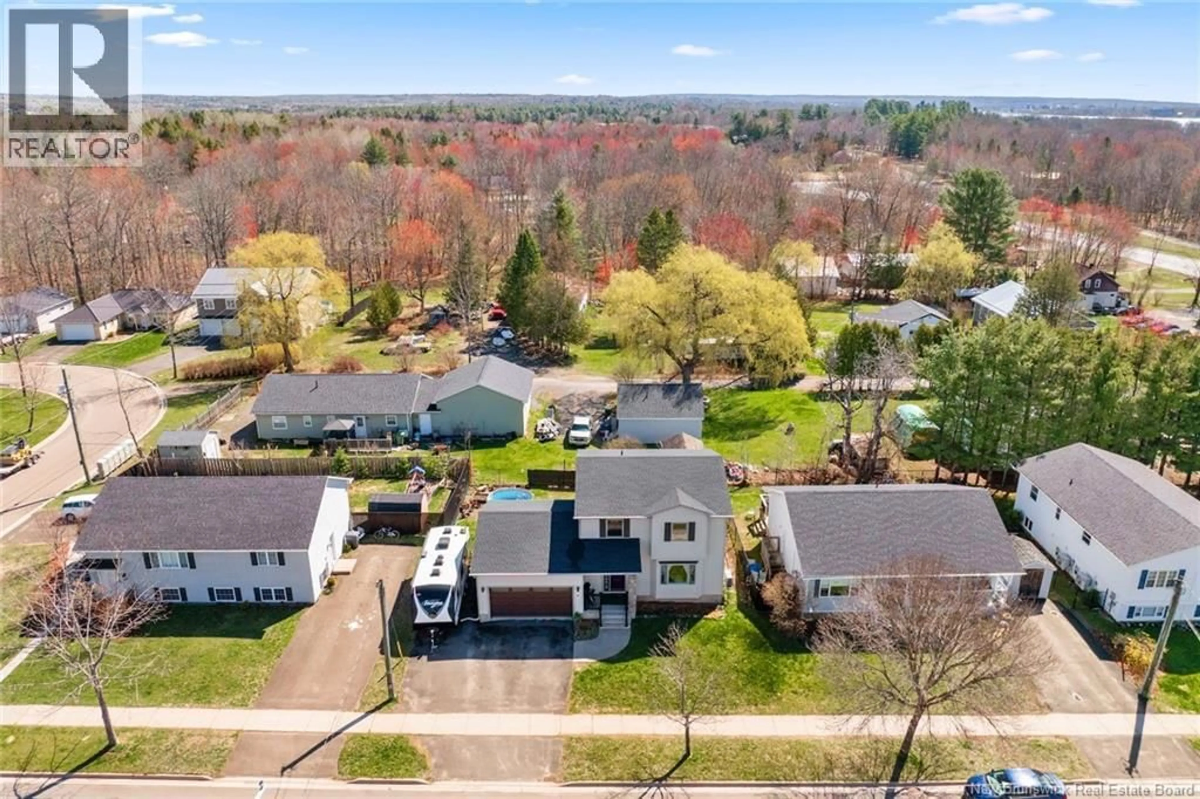 A pic from outside/outdoor area/front of a property/back of a property/a pic from drone, street for 42 REGIMENT CREEK AVENUE, Fredericton New Brunswick E3G9W2