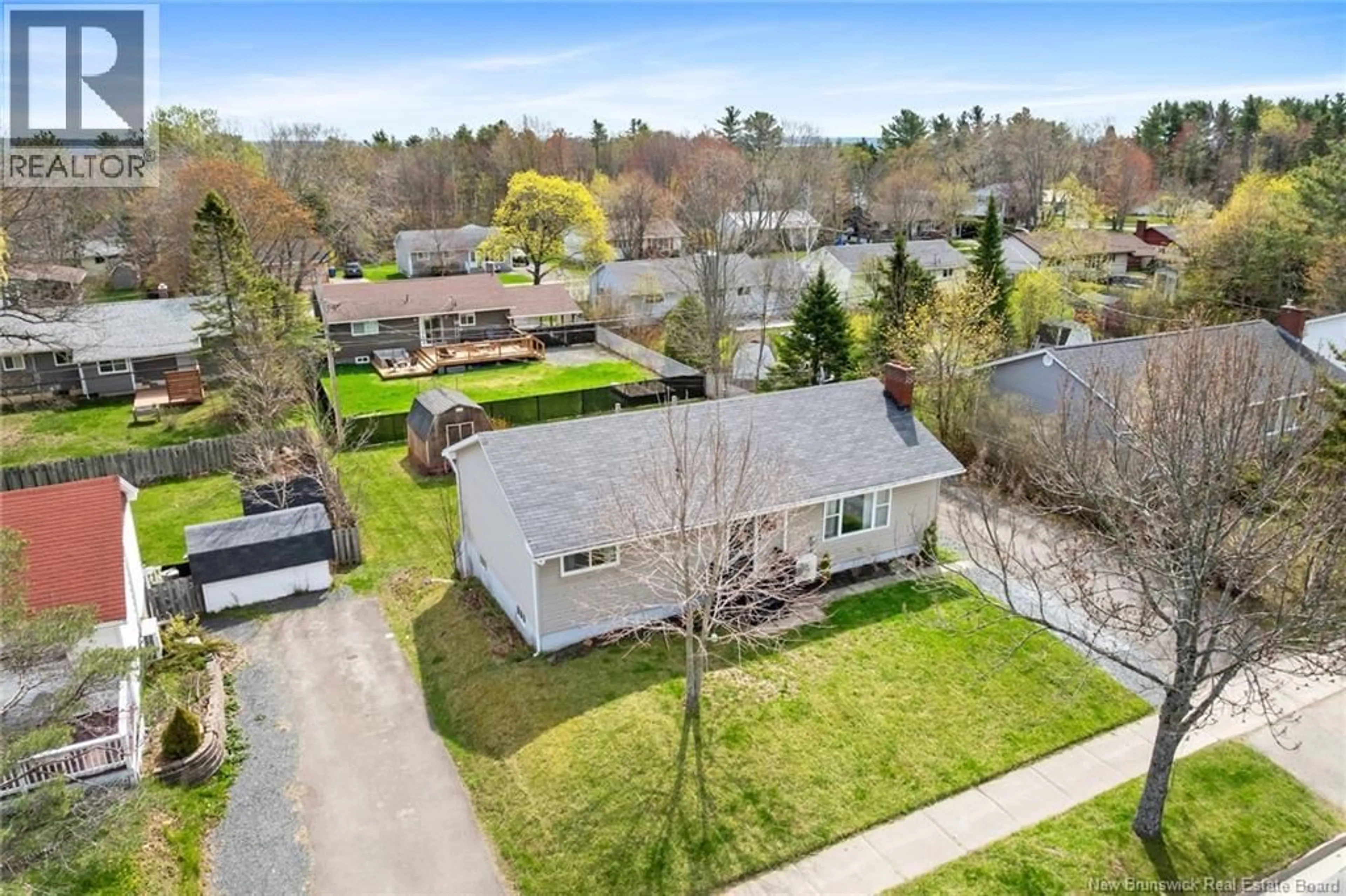 A pic from outside/outdoor area/front of a property/back of a property/a pic from drone, street for 368 CANTERBURY DRIVE, Fredericton New Brunswick E3B4L9