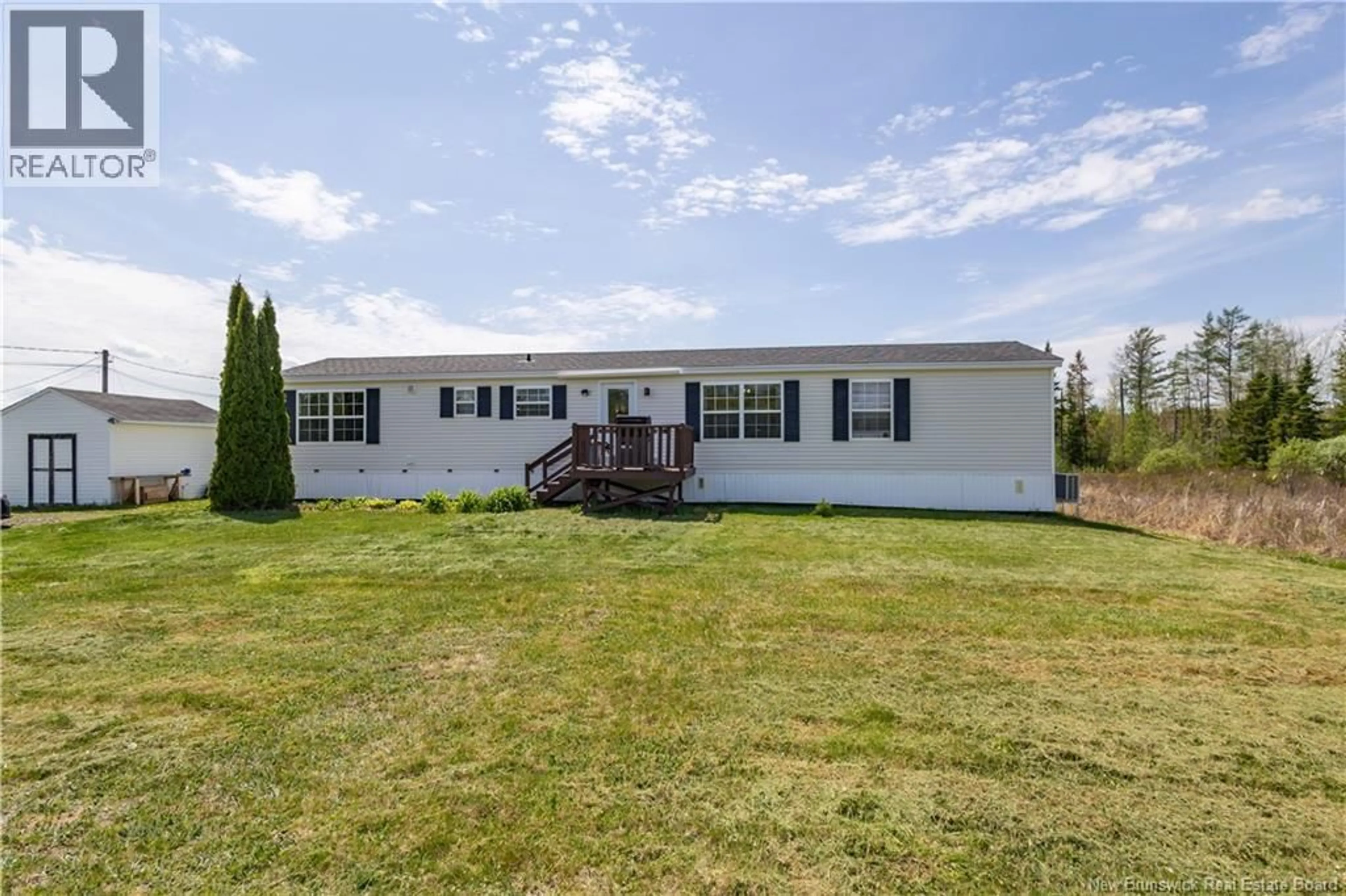 A pic from outside/outdoor area/front of a property/back of a property/a pic from drone, water/lake/river/ocean view for 46 SUNPOKE ROAD, Rusagonis New Brunswick E3B8Y6