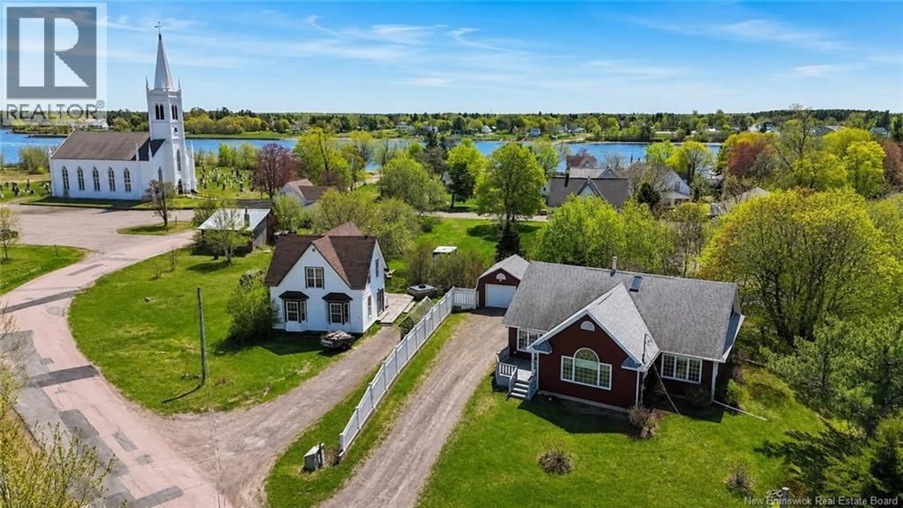 A pic from outside/outdoor area/front of a property/back of a property/a pic from drone, water/lake/river/ocean view for 14 WATER STREET, Rexton New Brunswick E4W2G3