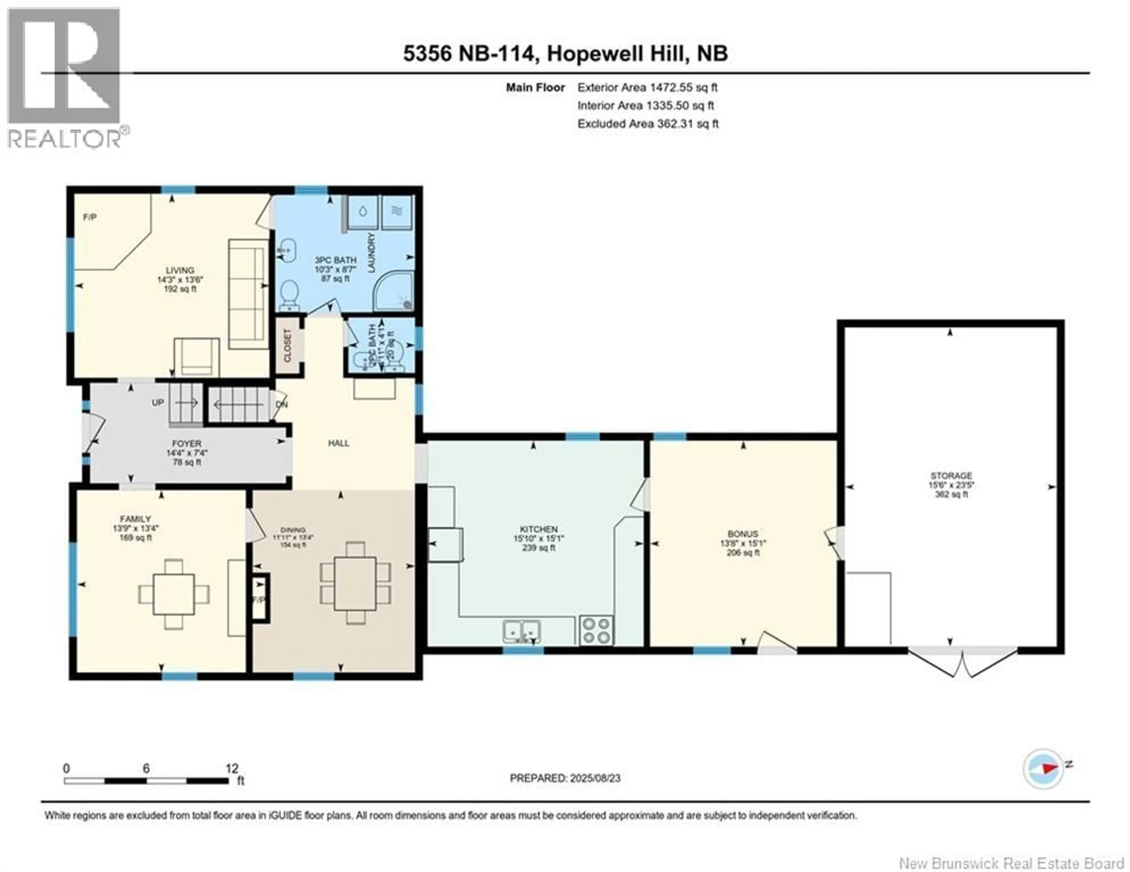 Floor plan for 5356 ROUTE 114, Hopewell Hill New Brunswick E4H3N3