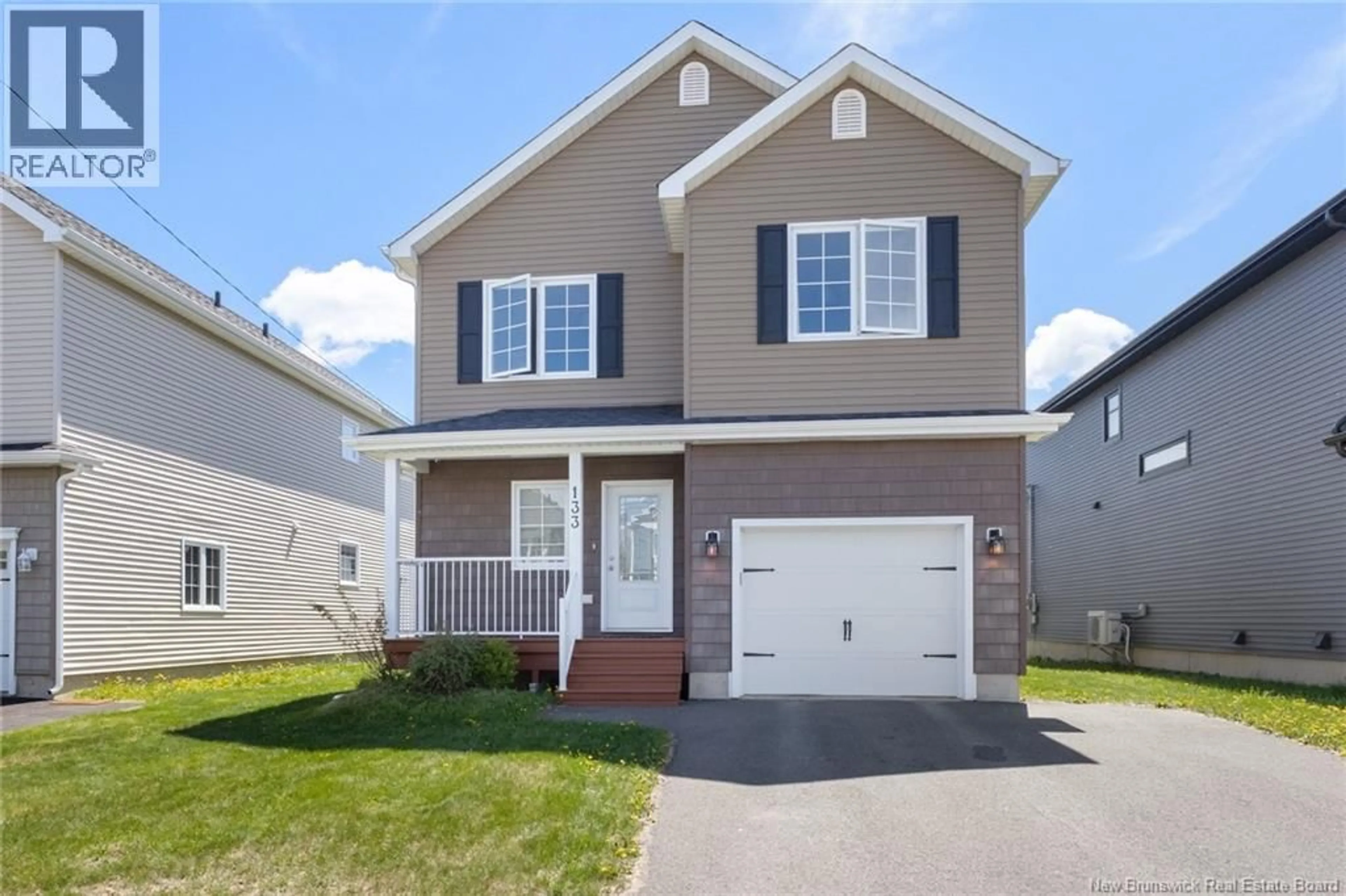 Home with vinyl exterior material, street for 133 LANGILLE DRIVE, Fredericton New Brunswick E3C0N3