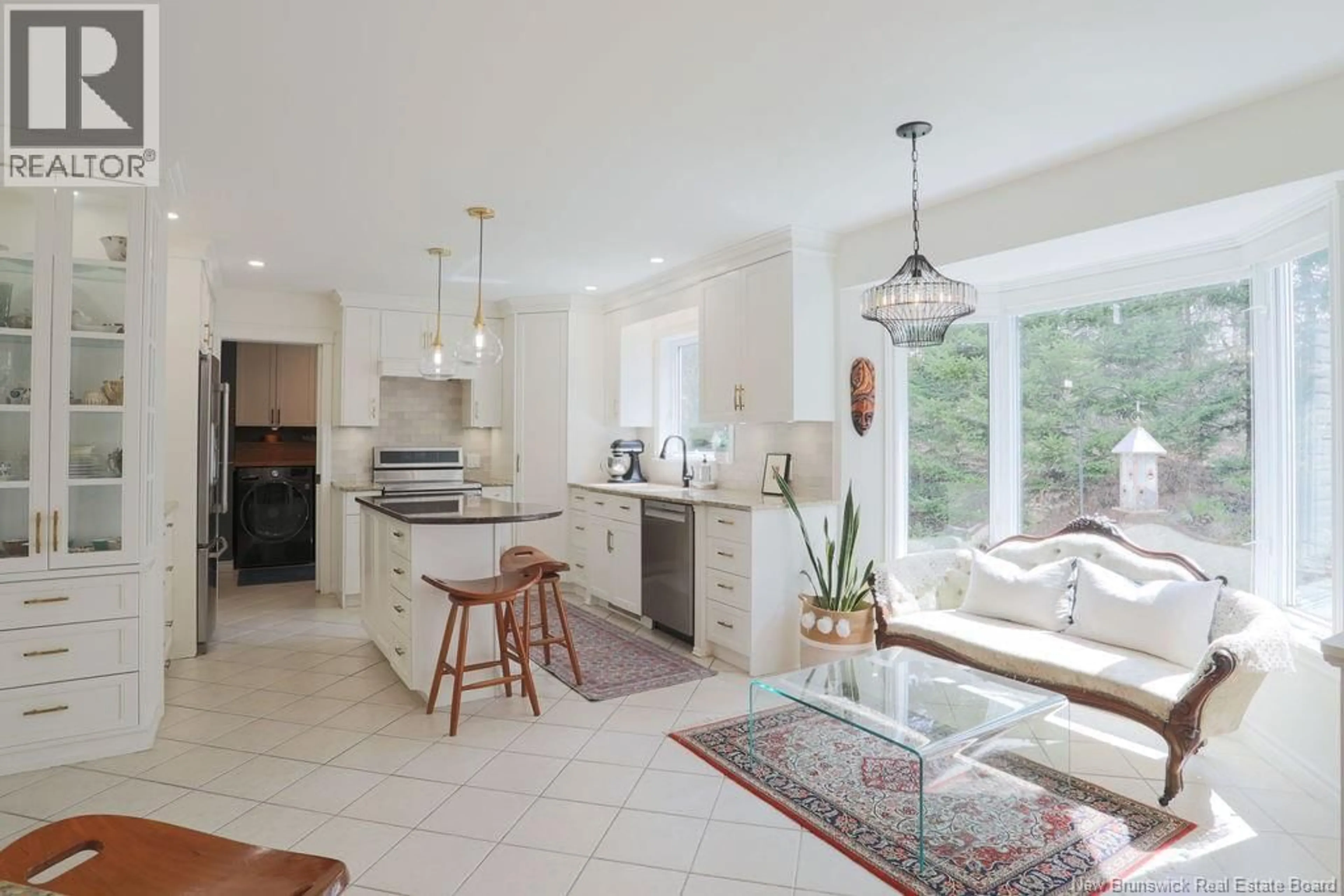Open concept kitchen, ceramic/tile floor for 38 COLCHESTER DRIVE, Quispamsis New Brunswick E2H5C5