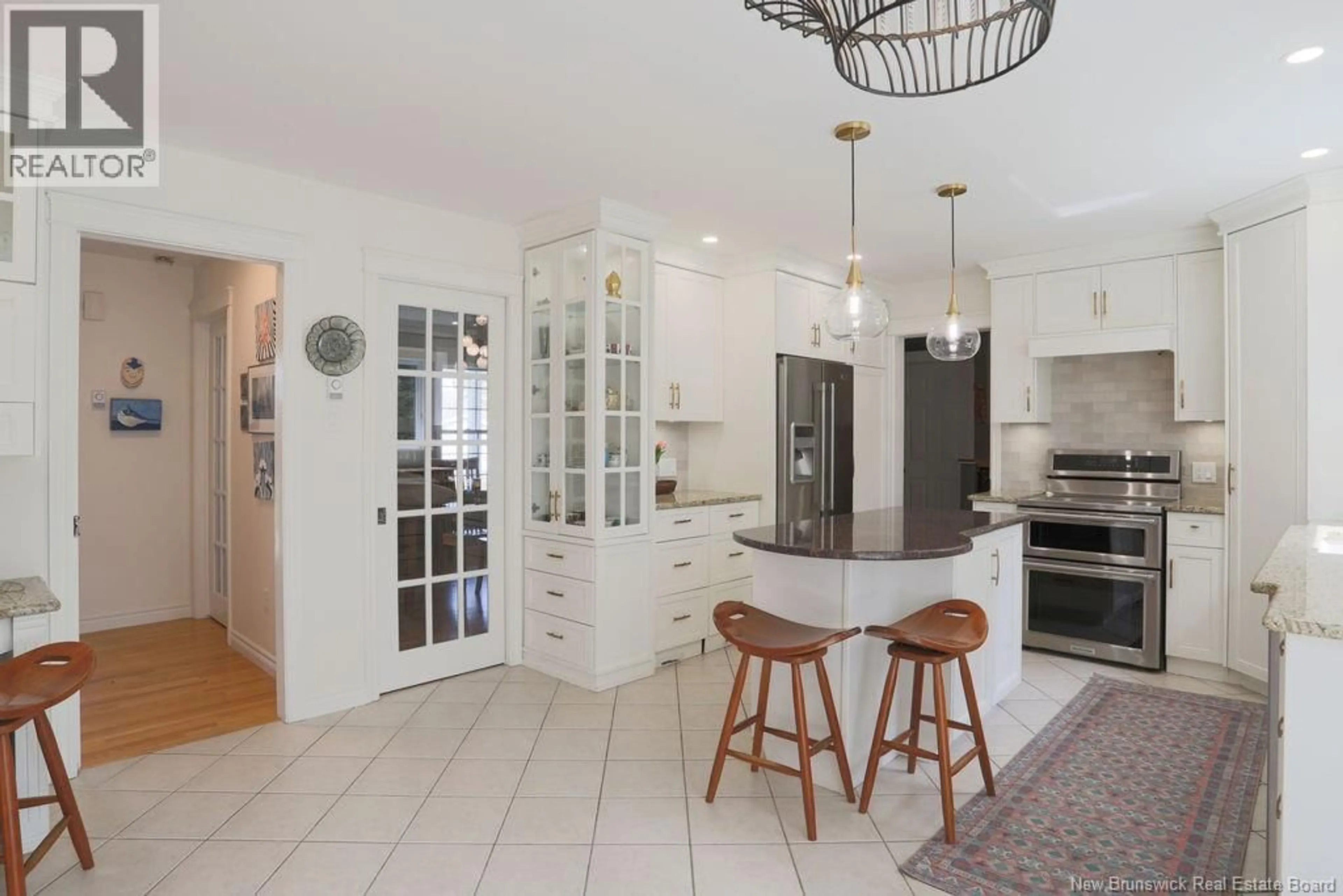 Open concept kitchen, ceramic/tile floor for 38 COLCHESTER DRIVE, Quispamsis New Brunswick E2H5C5