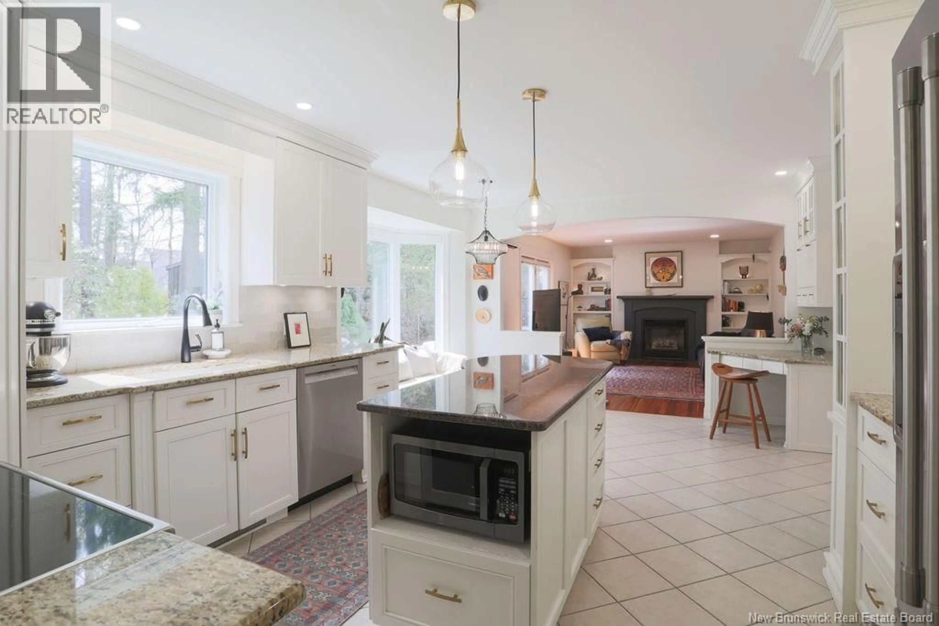 Open concept kitchen, ceramic/tile floor for 38 COLCHESTER DRIVE, Quispamsis New Brunswick E2H5C5