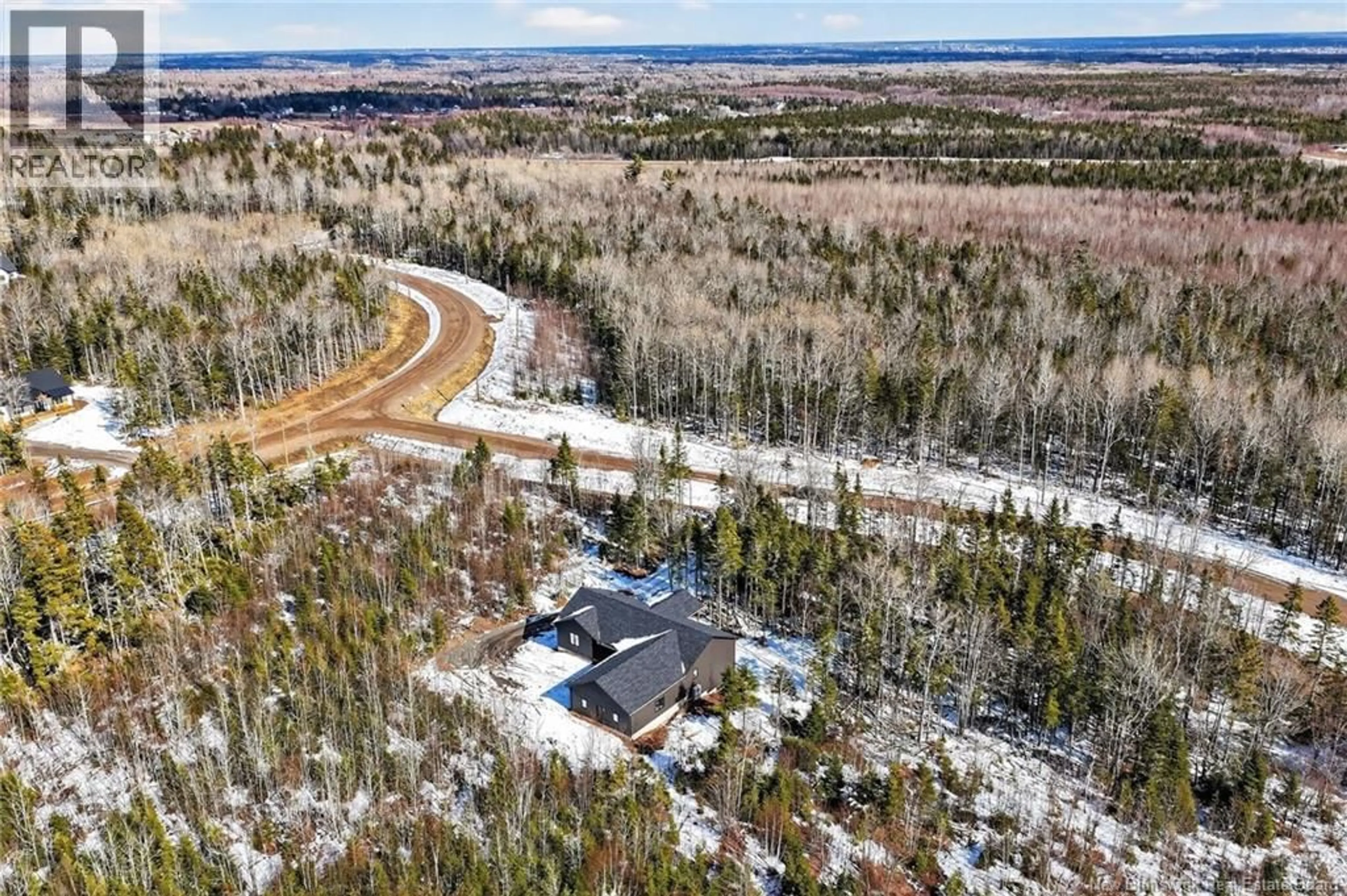 A pic from outside/outdoor area/front of a property/back of a property/a pic from drone, forest/trees view for 10 BRECKENRIDGE COURT, Lutes Mountain New Brunswick E1G5W8