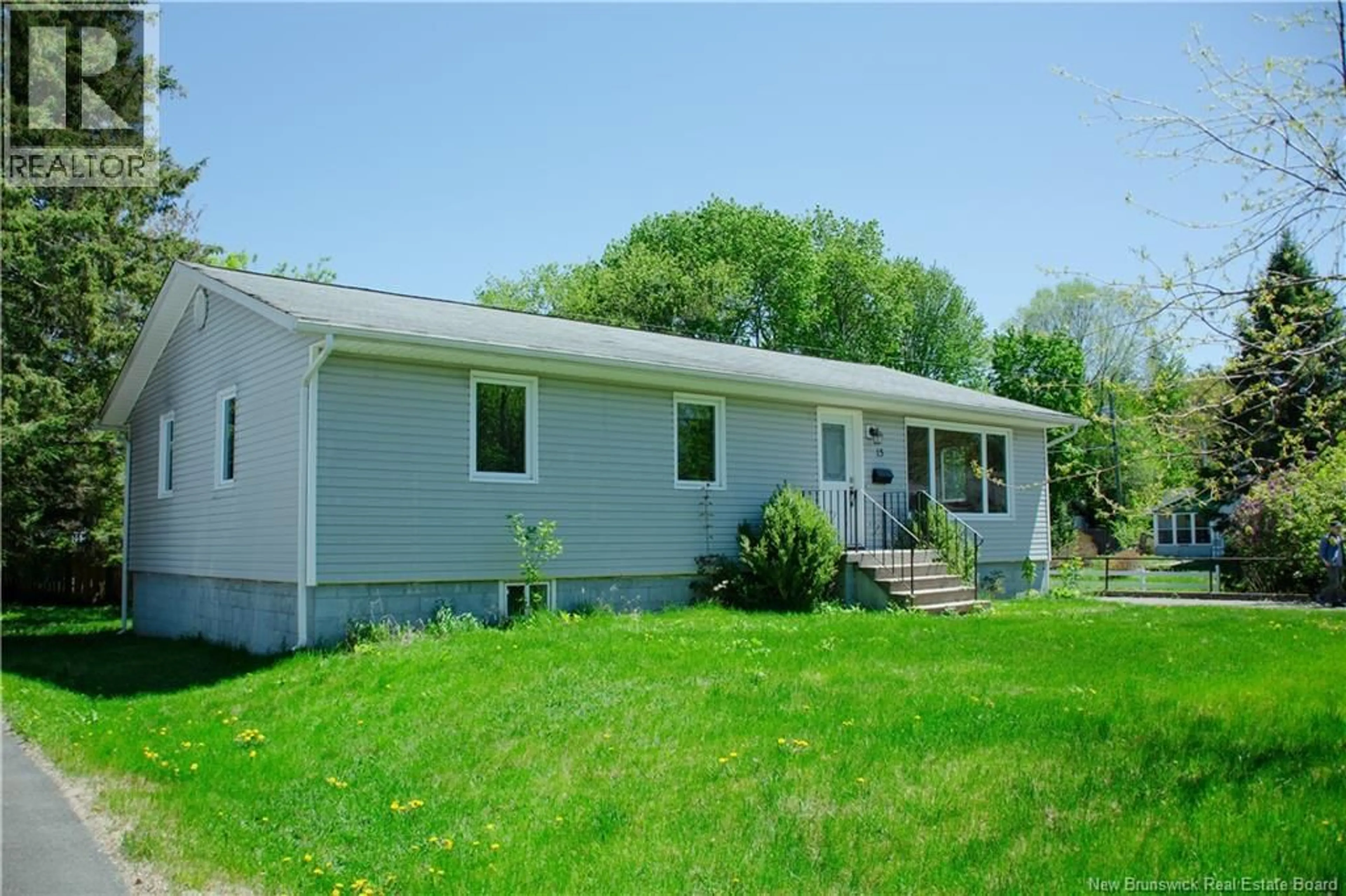 Home with vinyl exterior material, street for 15 BAILEY AVENUE, Fredericton New Brunswick E3A1H3