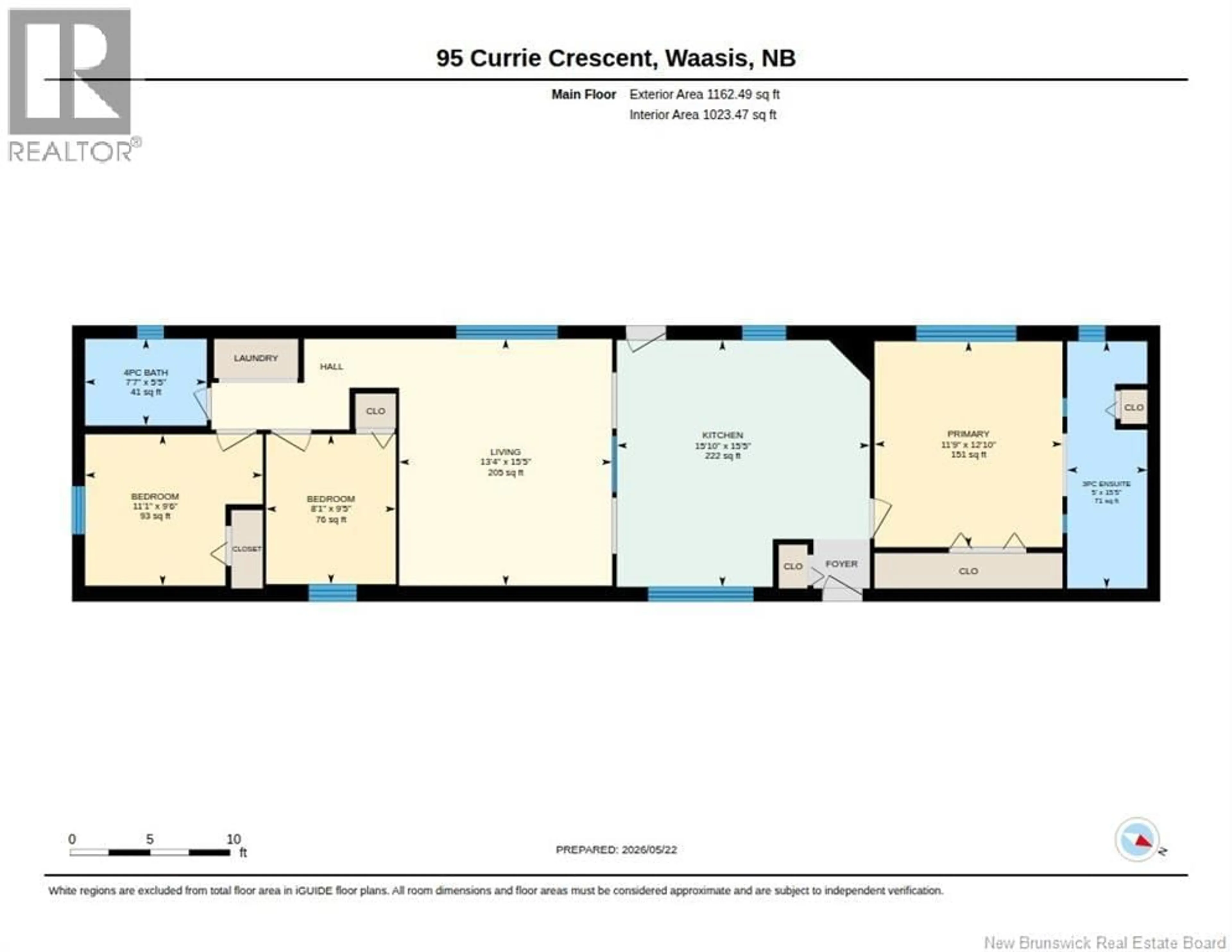 Floor plan for 95 CURRIE CRESCENT, Waasis New Brunswick E3B7H3