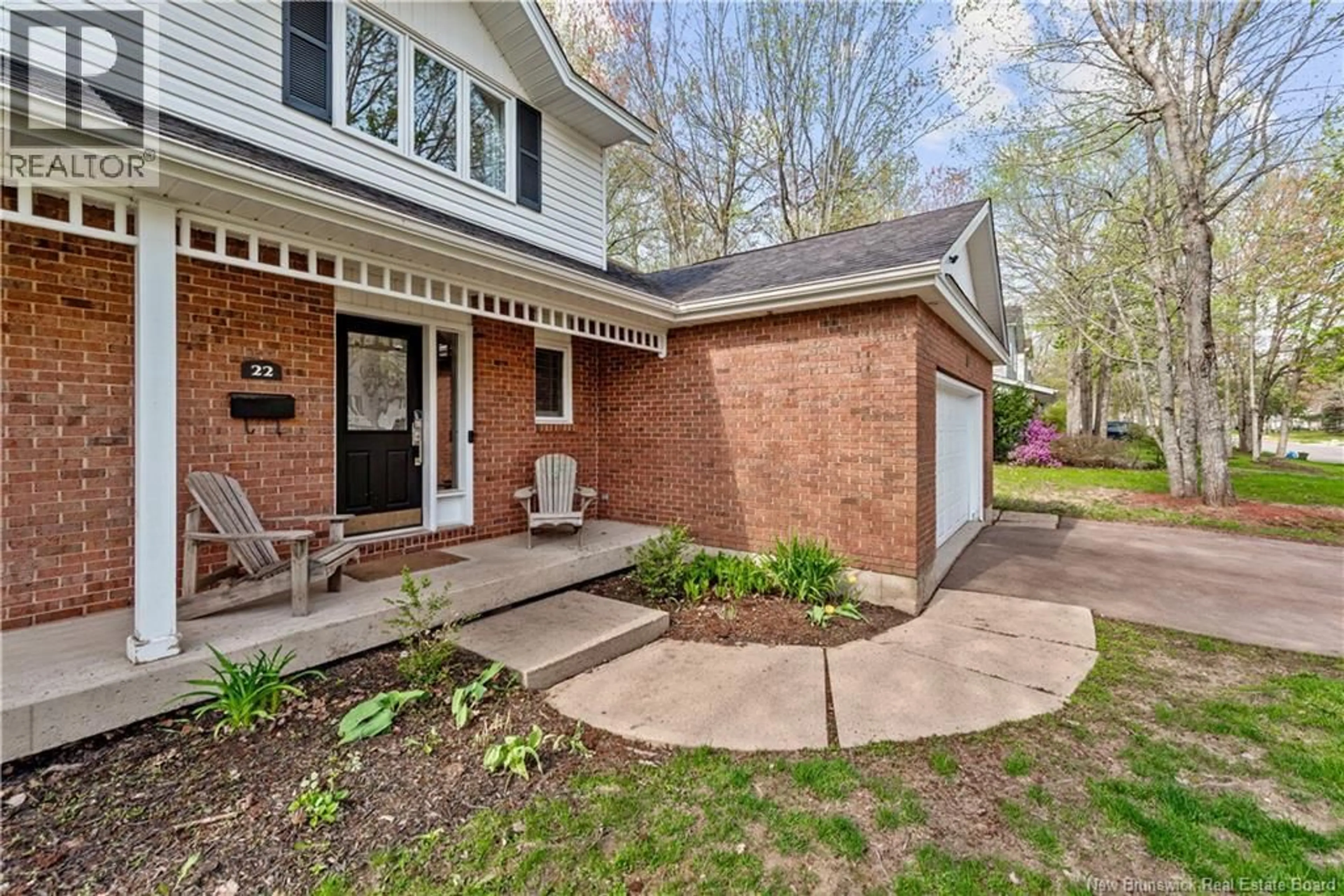 Home with brick exterior material, street for 22 SANDALWOOD DRIVE, Moncton New Brunswick E1G1Z9