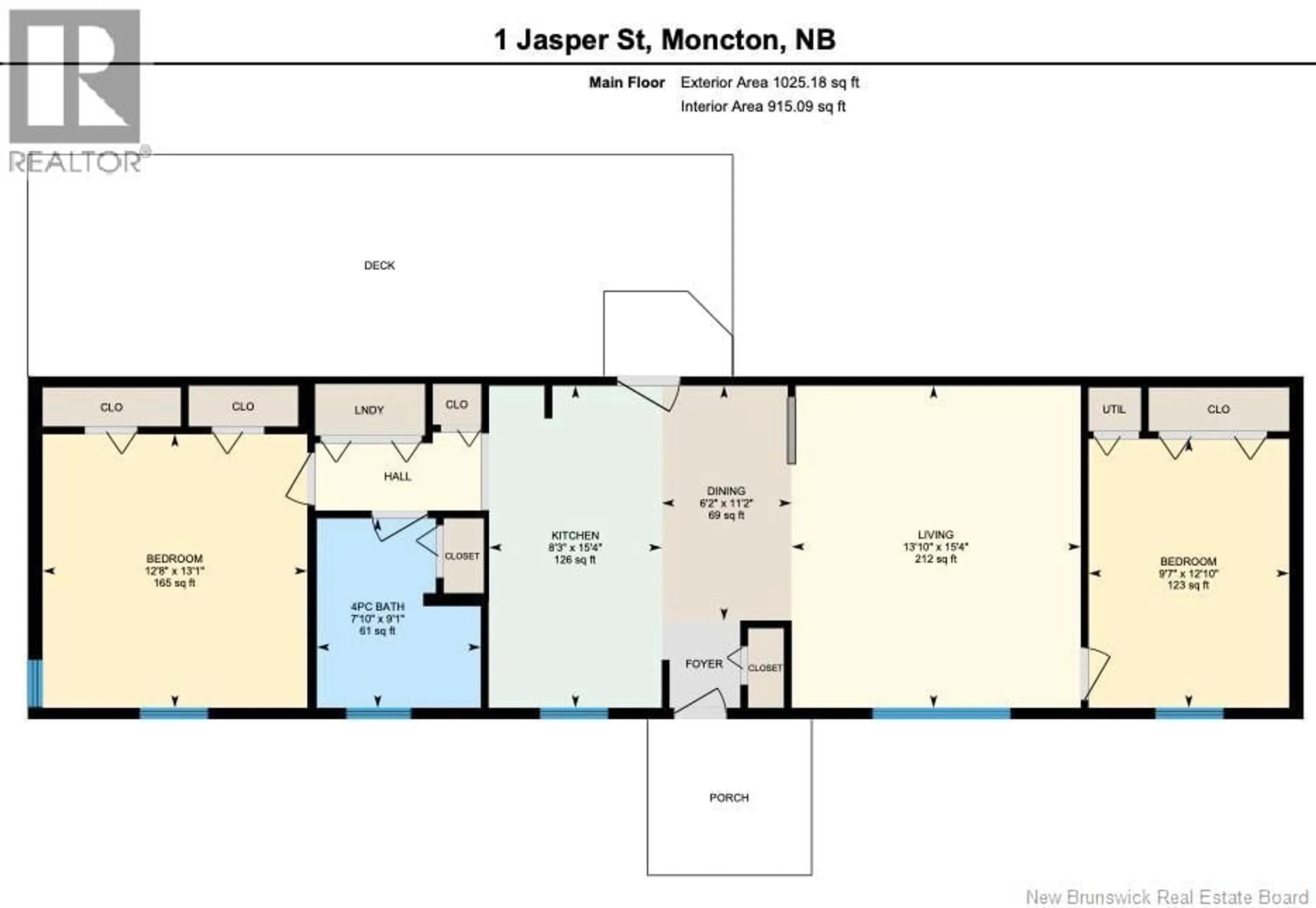 Floor plan for 1 JASPER, Moncton New Brunswick E1H2X6