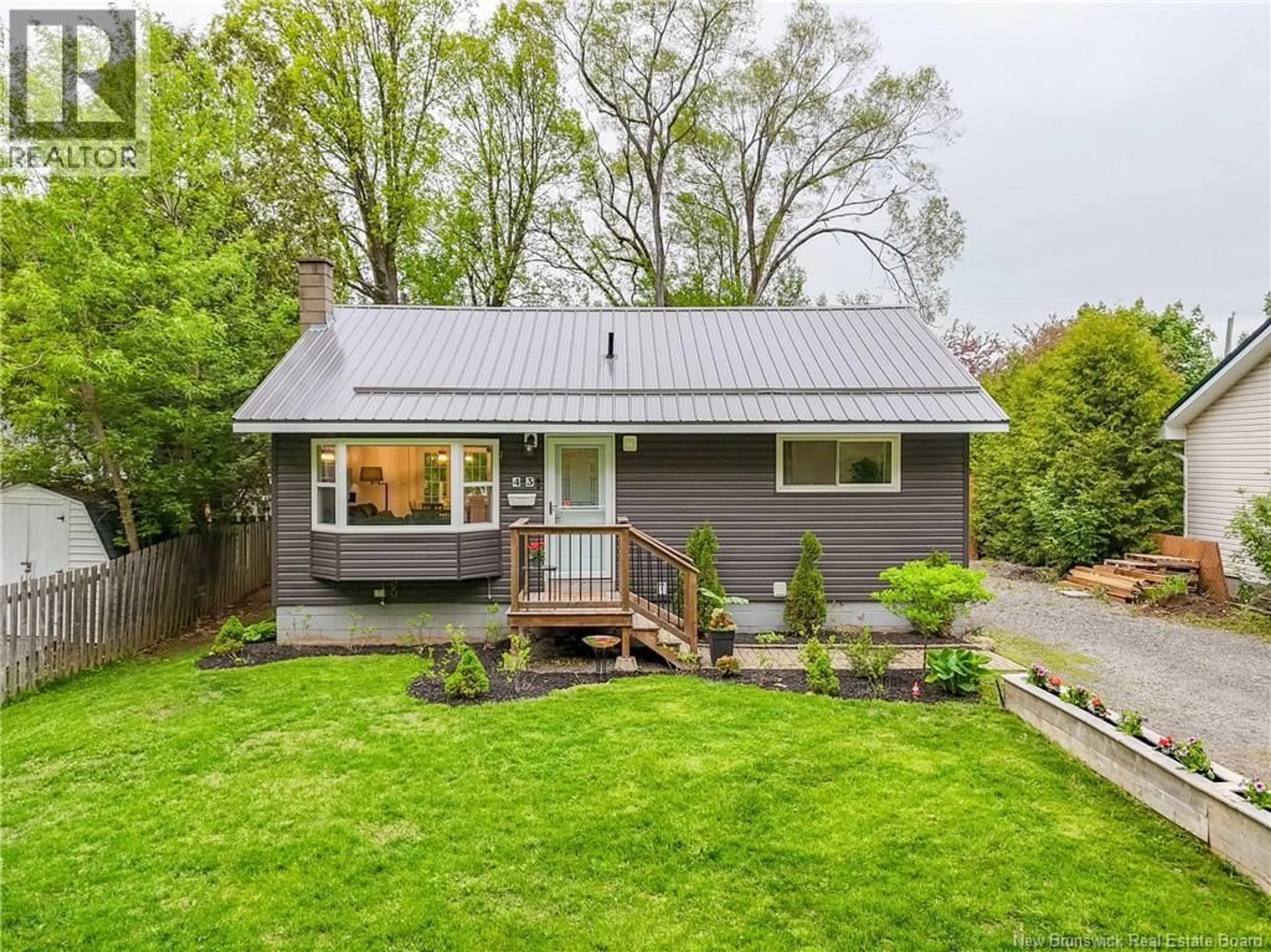 Home with vinyl exterior material, street for 43 HACHEY AVENUE, Fredericton New Brunswick E3A3X7