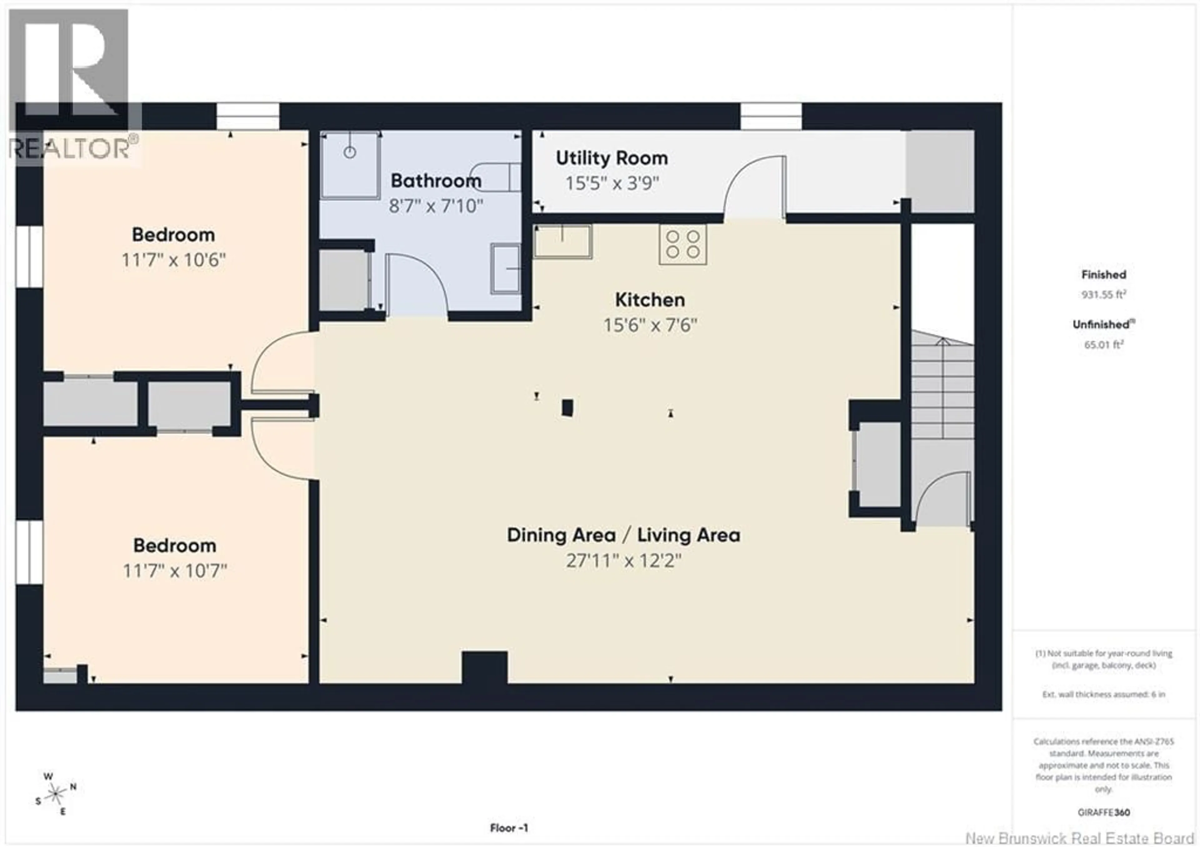 Floor plan for 25 GILBERT FINN STREET, Dieppe New Brunswick E1A8L3