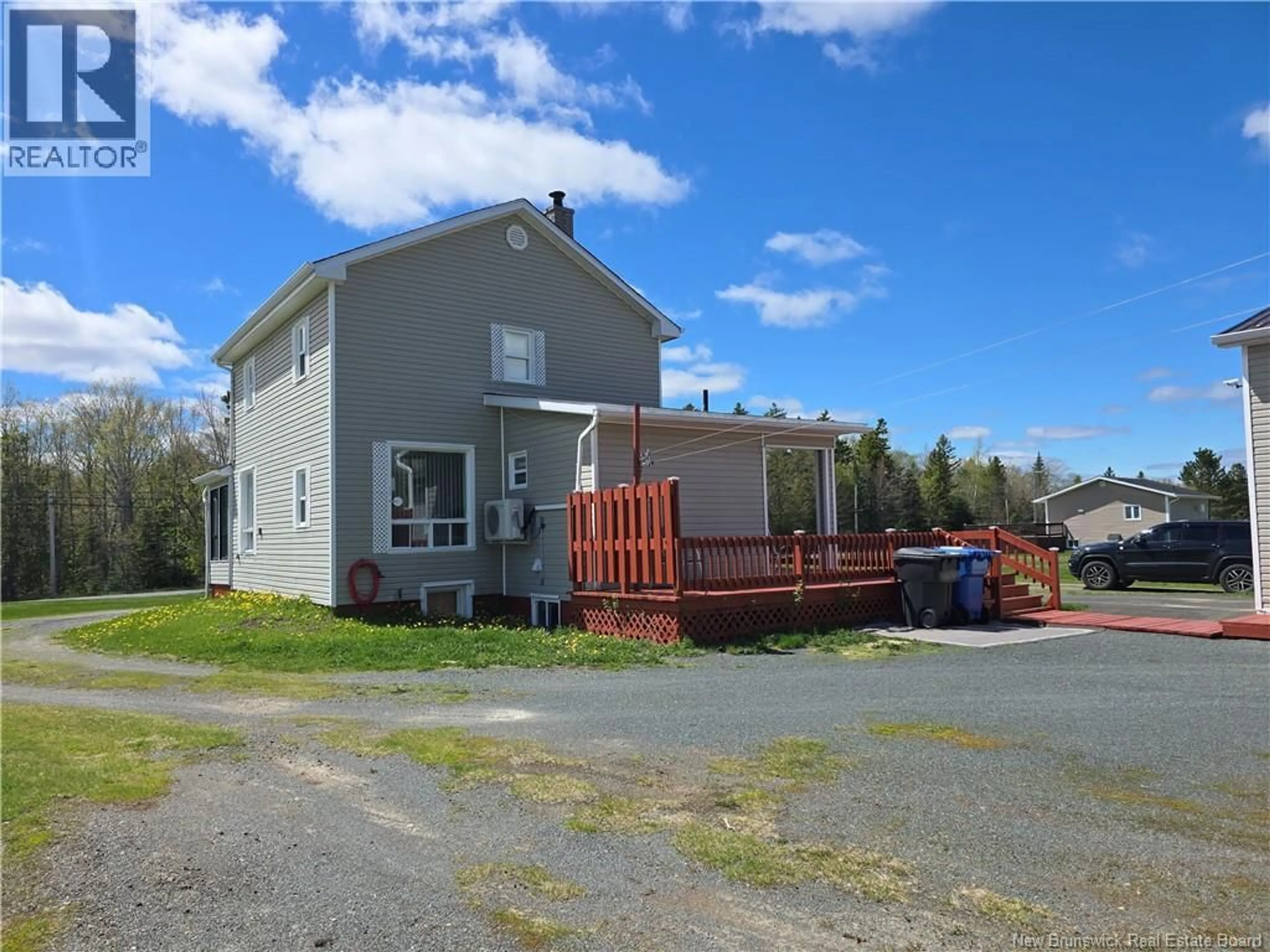 A pic from outside/outdoor area/front of a property/back of a property/a pic from drone, street for 4373 ROUTE 134, Allardville New Brunswick E8L1G7