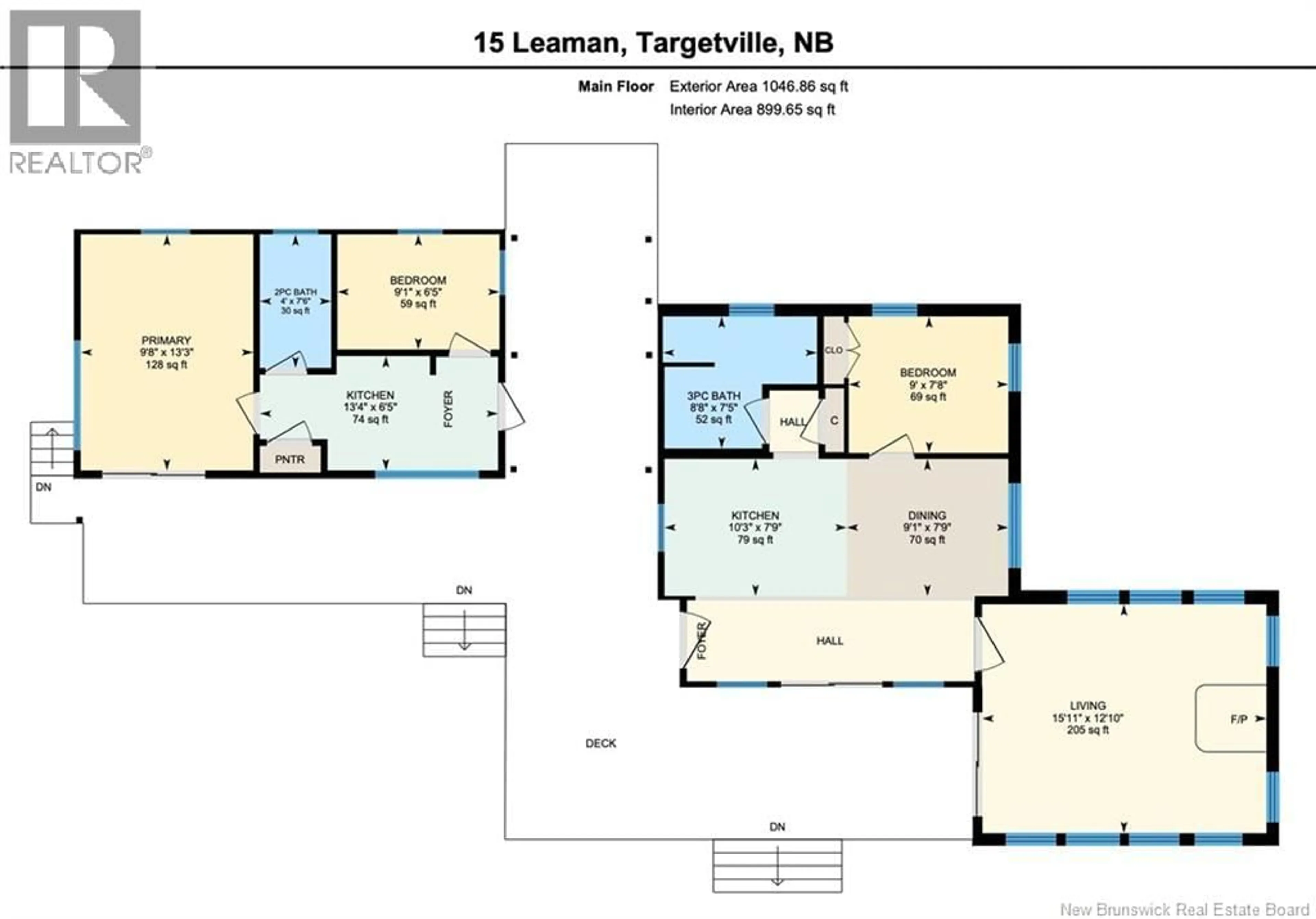 Floor plan for 15 LEAMAN, Targettville New Brunswick E4W1W6