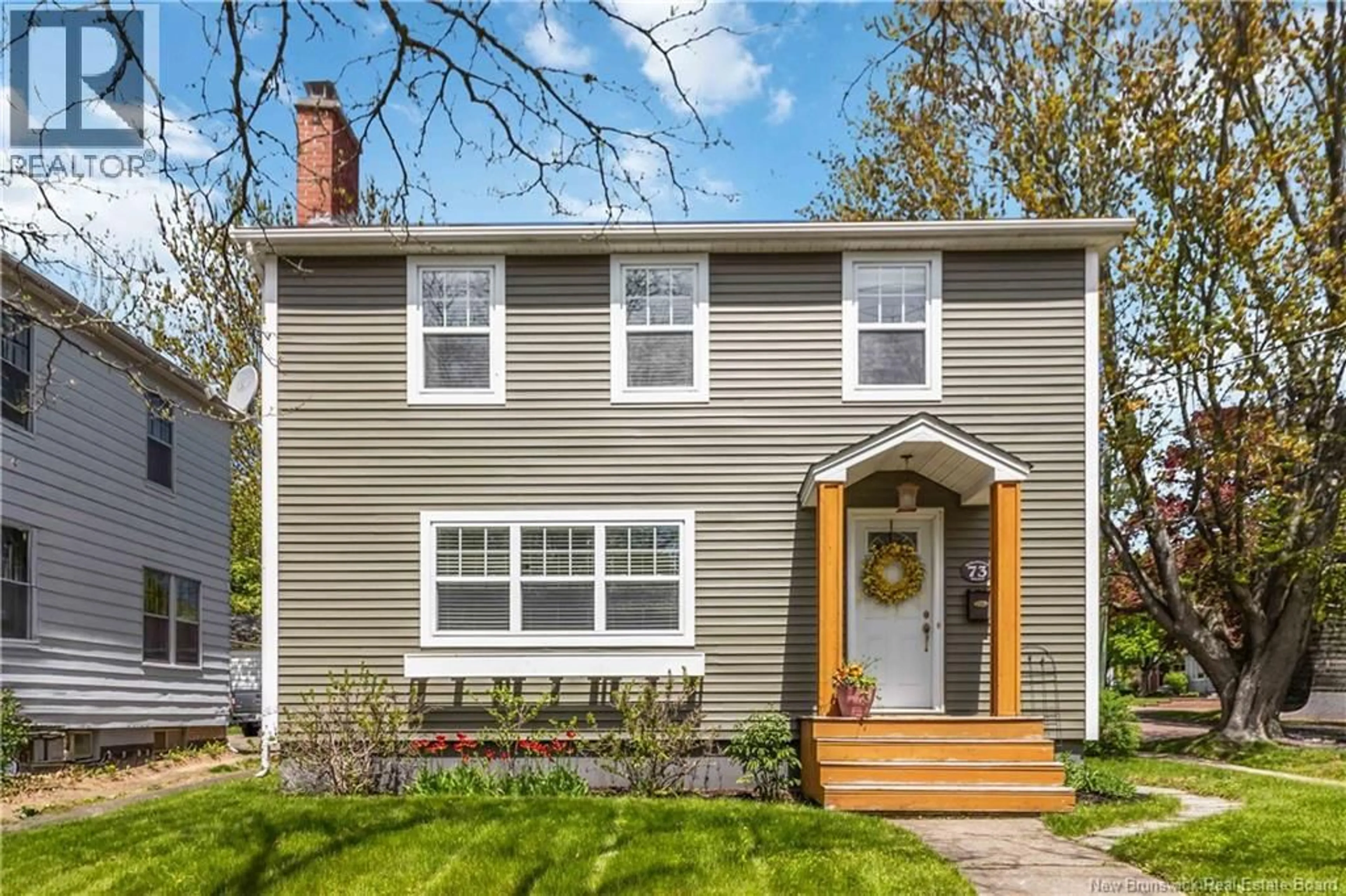 Home with vinyl exterior material, street for 73 BURLINGTON AVENUE, Moncton New Brunswick E1E1Z4