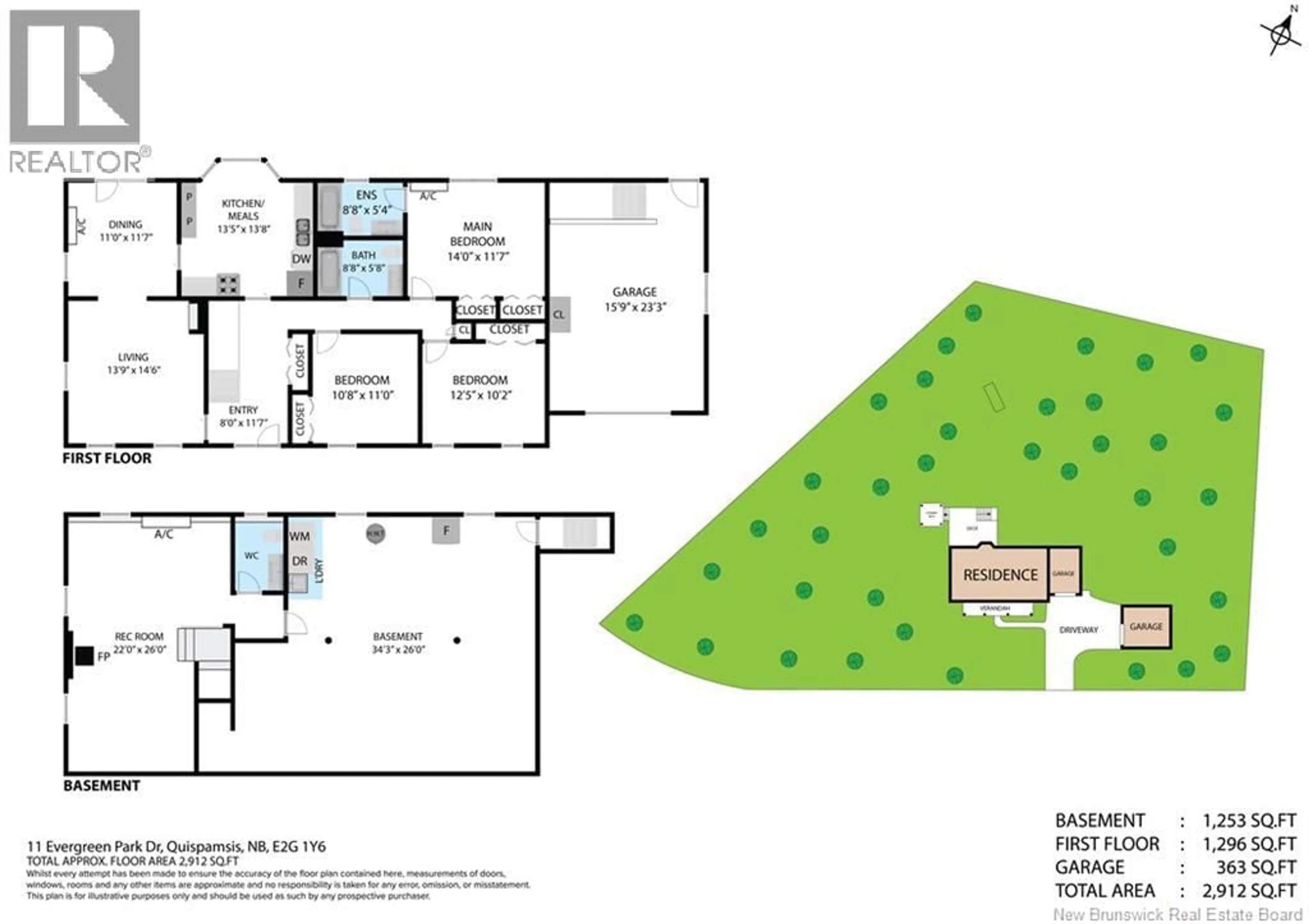 Floor plan for 11 EVERGREEN PARK DRIVE, Quispamsis New Brunswick E2G1Y6