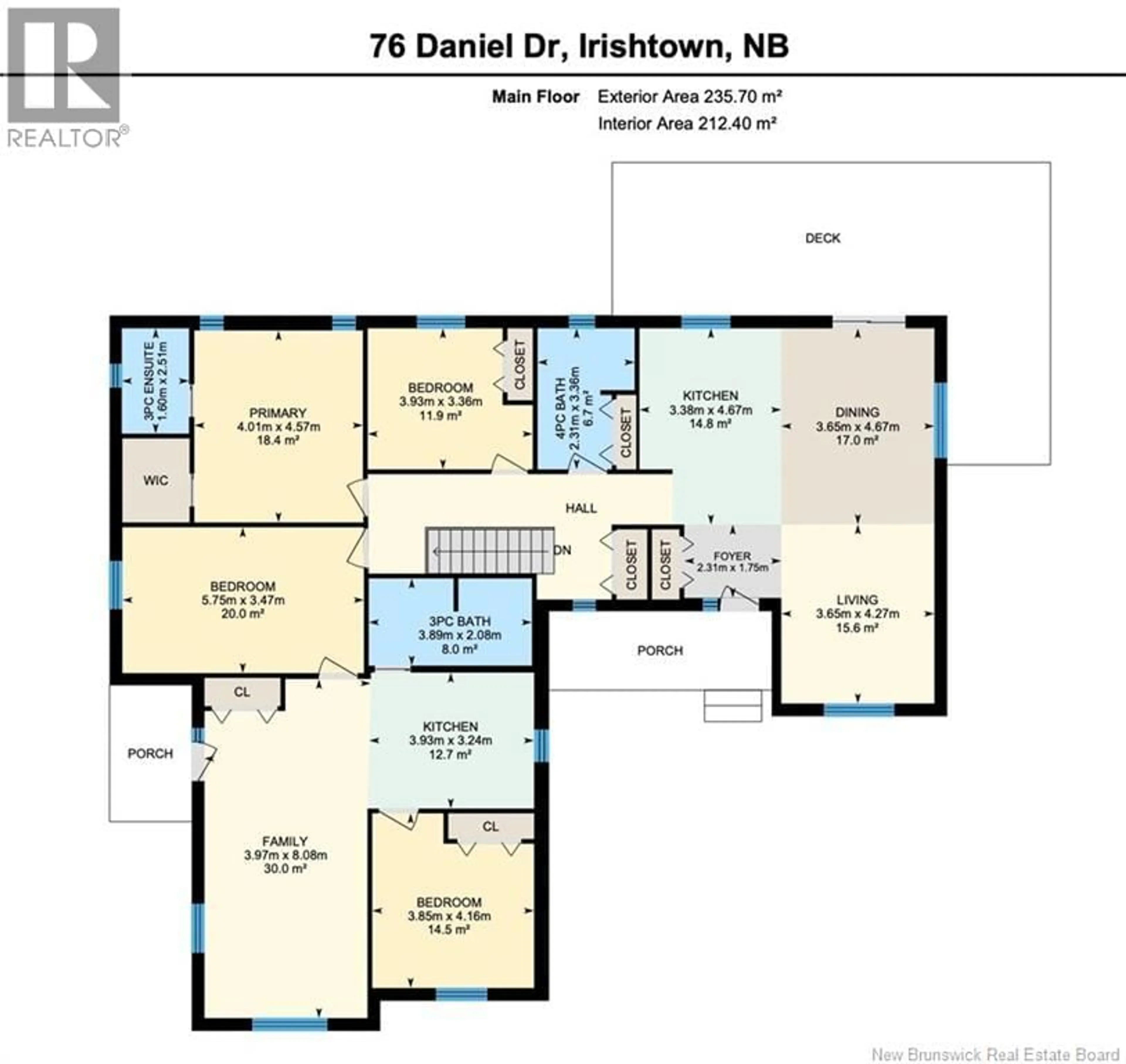 Floor plan for 76 DANIEL DRIVE, Irishtown New Brunswick E1H0B4