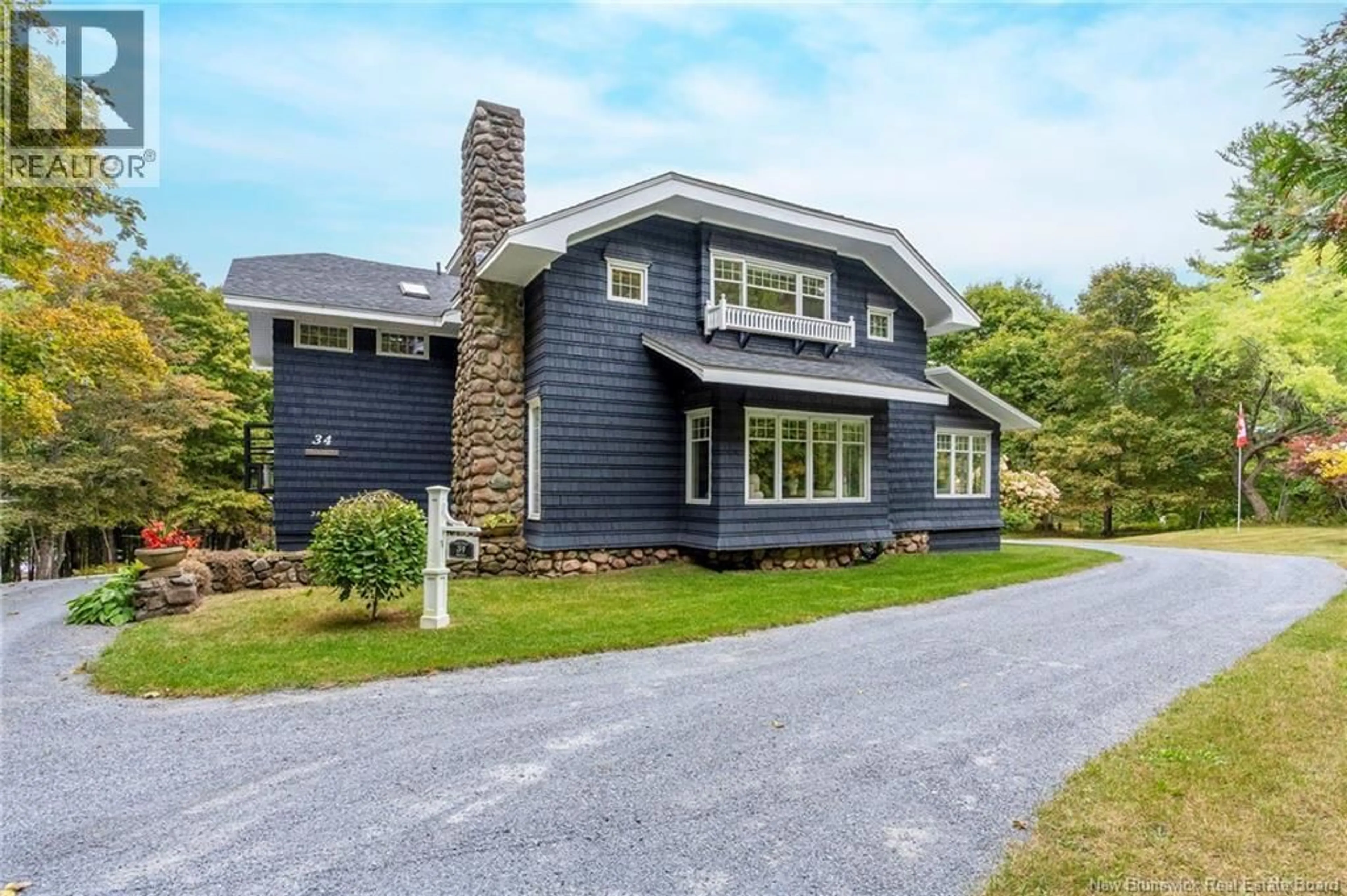 Home with vinyl exterior material, street for 34 NEREPIS ROAD, Grand Bay-Westfield New Brunswick E5K2Y4