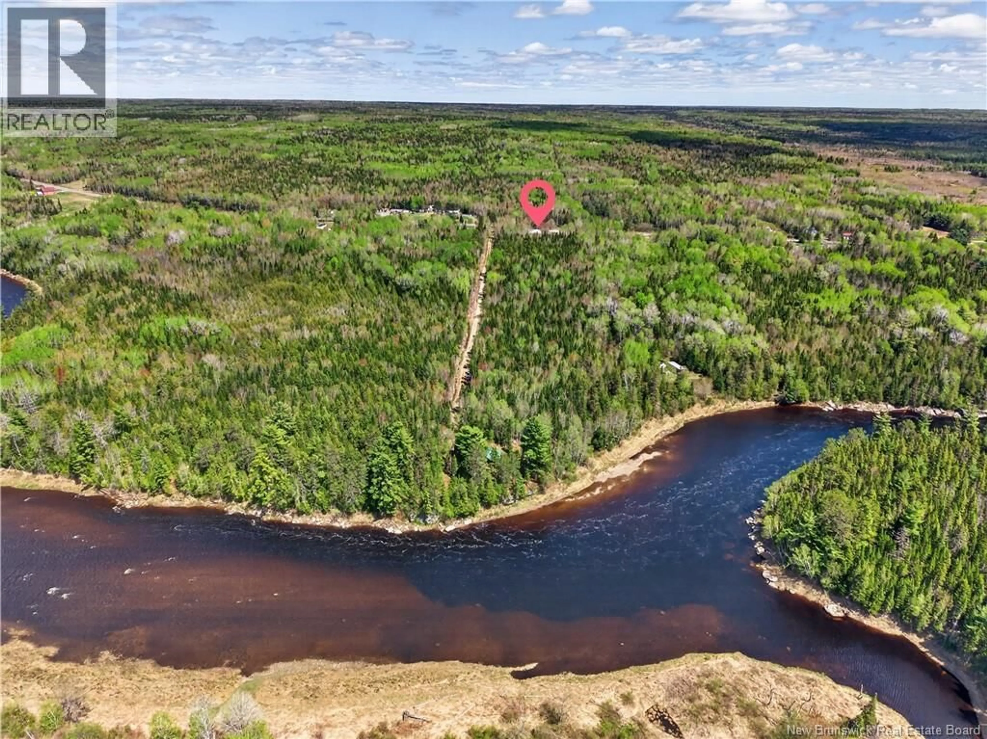 A pic from outside/outdoor area/front of a property/back of a property/a pic from drone, water/lake/river/ocean view for 1345 NORTHWEST ROAD, Curventon New Brunswick E9E1M1