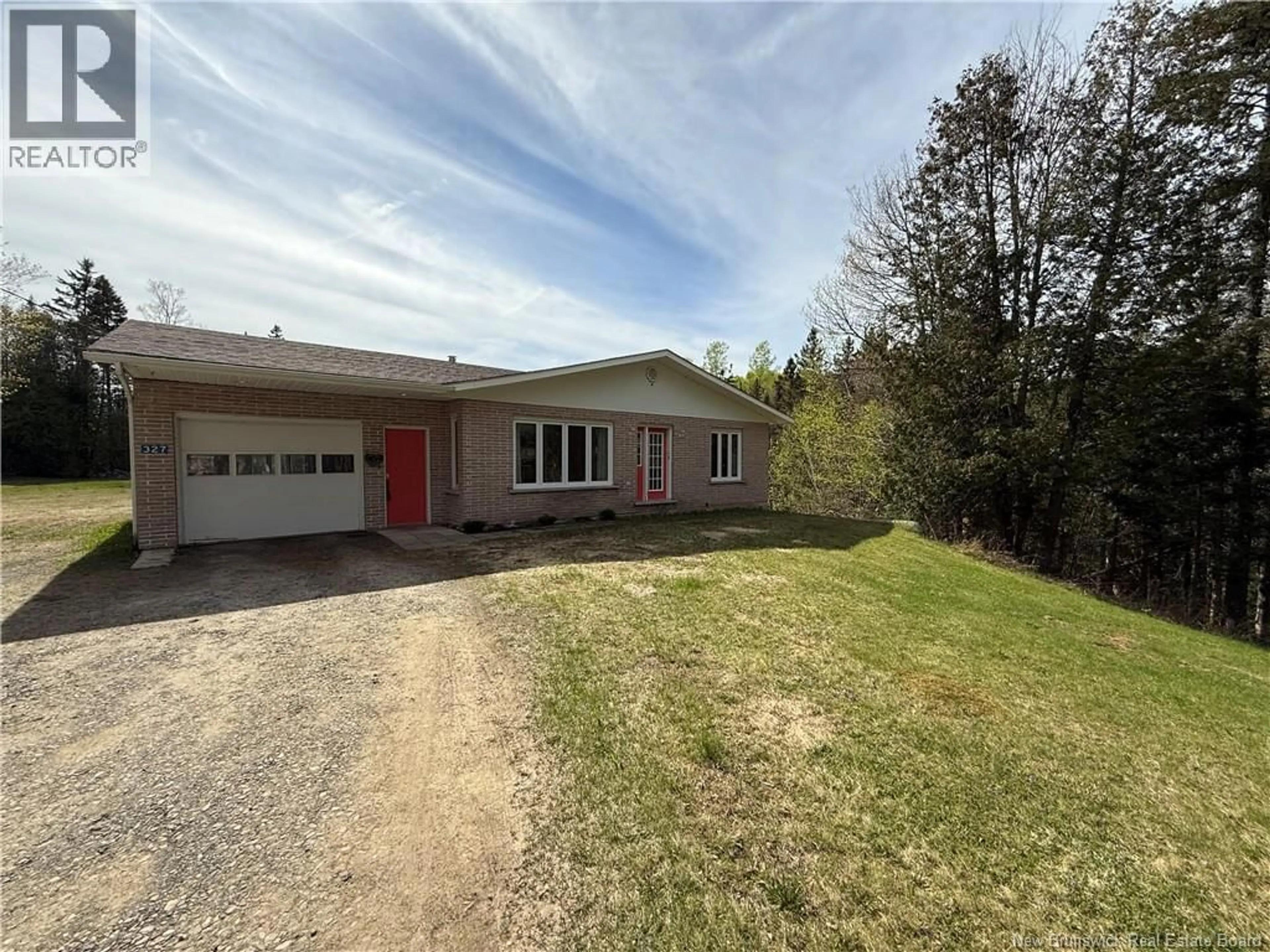 A pic from outside/outdoor area/front of a property/back of a property/a pic from drone, street for 327 MARCOUX STREET, Saint-Maure New Brunswick E8E1L6
