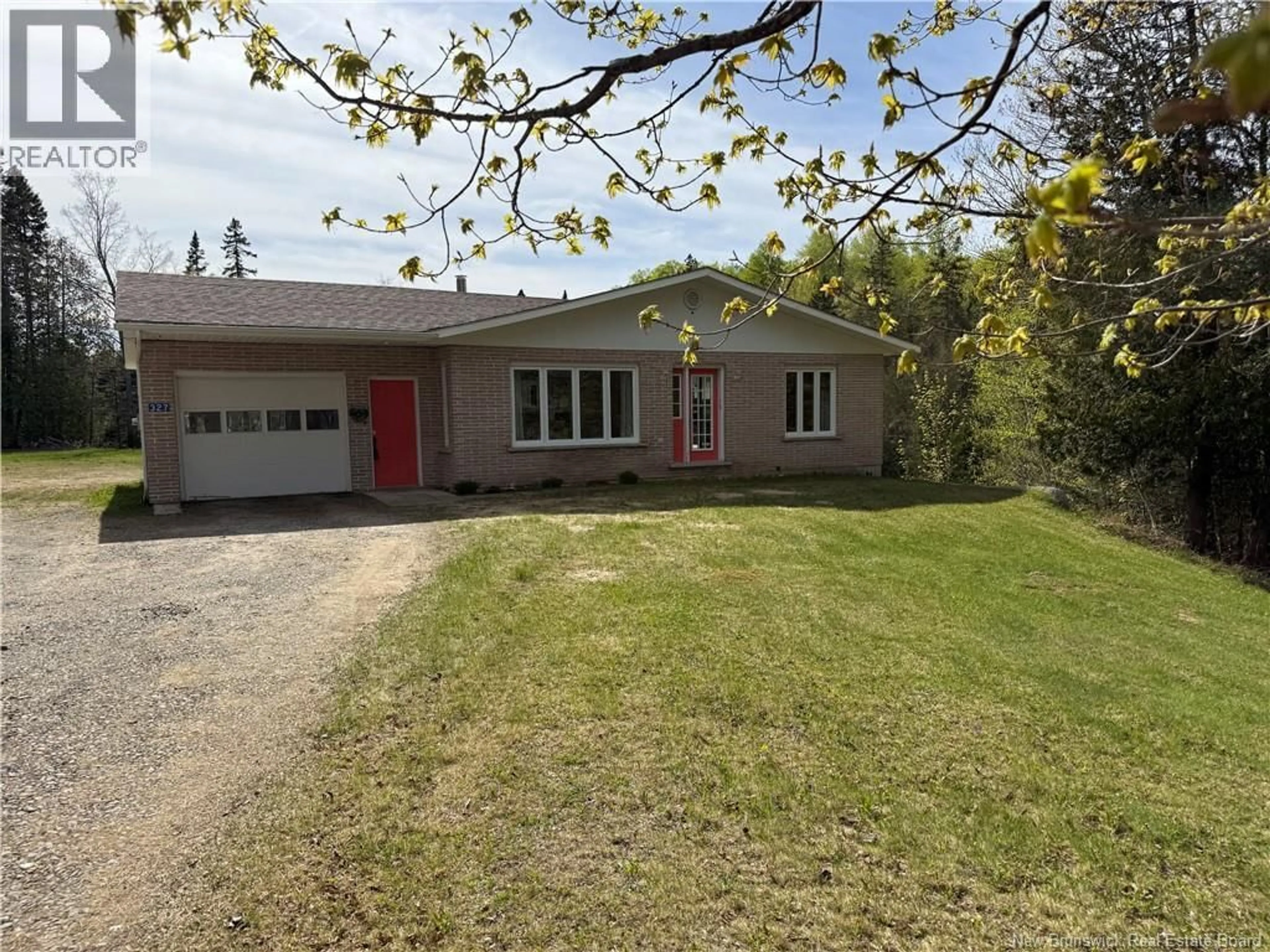 A pic from outside/outdoor area/front of a property/back of a property/a pic from drone, street for 327 MARCOUX STREET, Saint-Maure New Brunswick E8E1L6