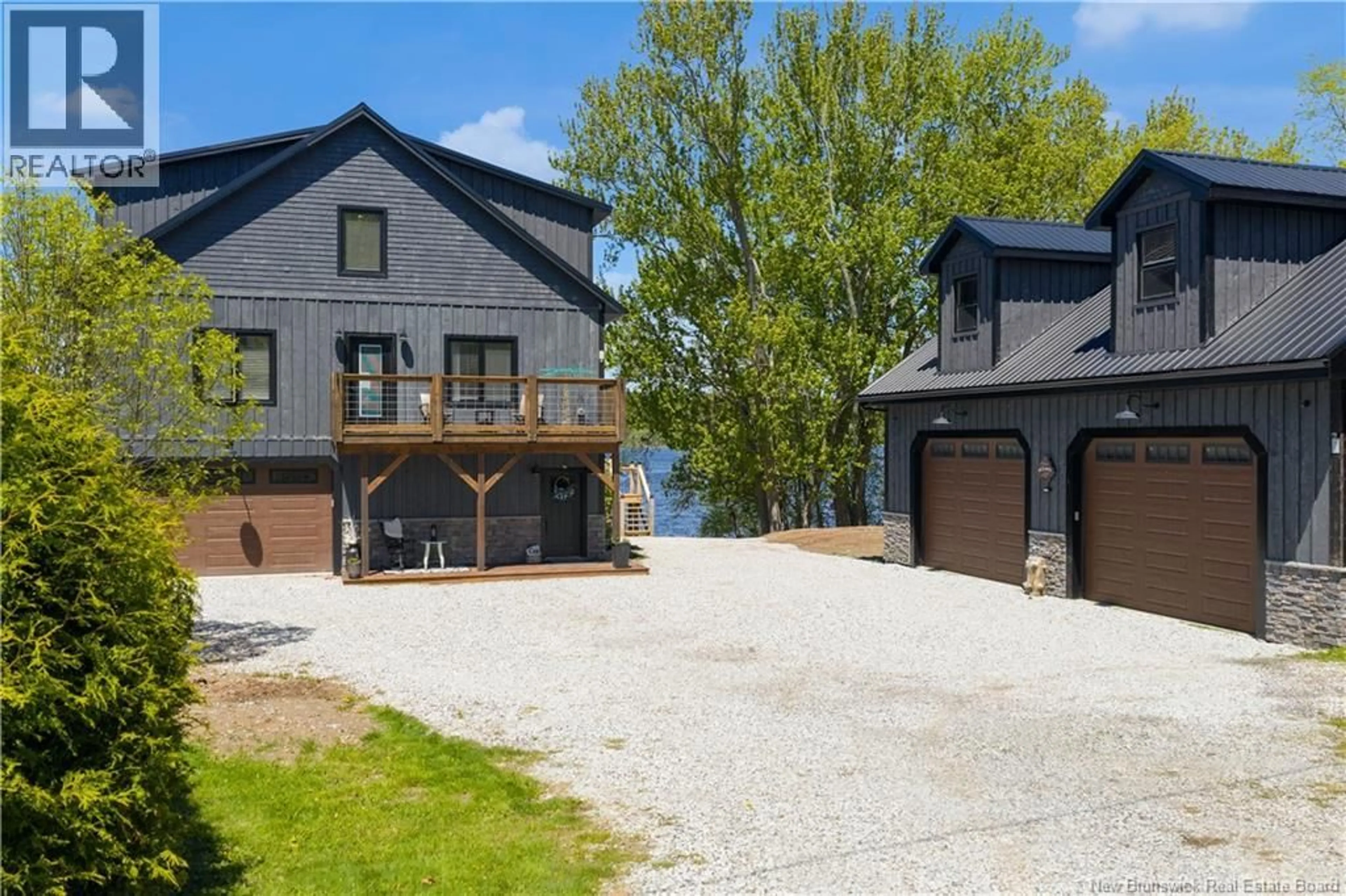 A pic from outside/outdoor area/front of a property/back of a property/a pic from drone, water/lake/river/ocean view for 7 BIG OAKS LANE, Erbs Cove New Brunswick E5N0P1
