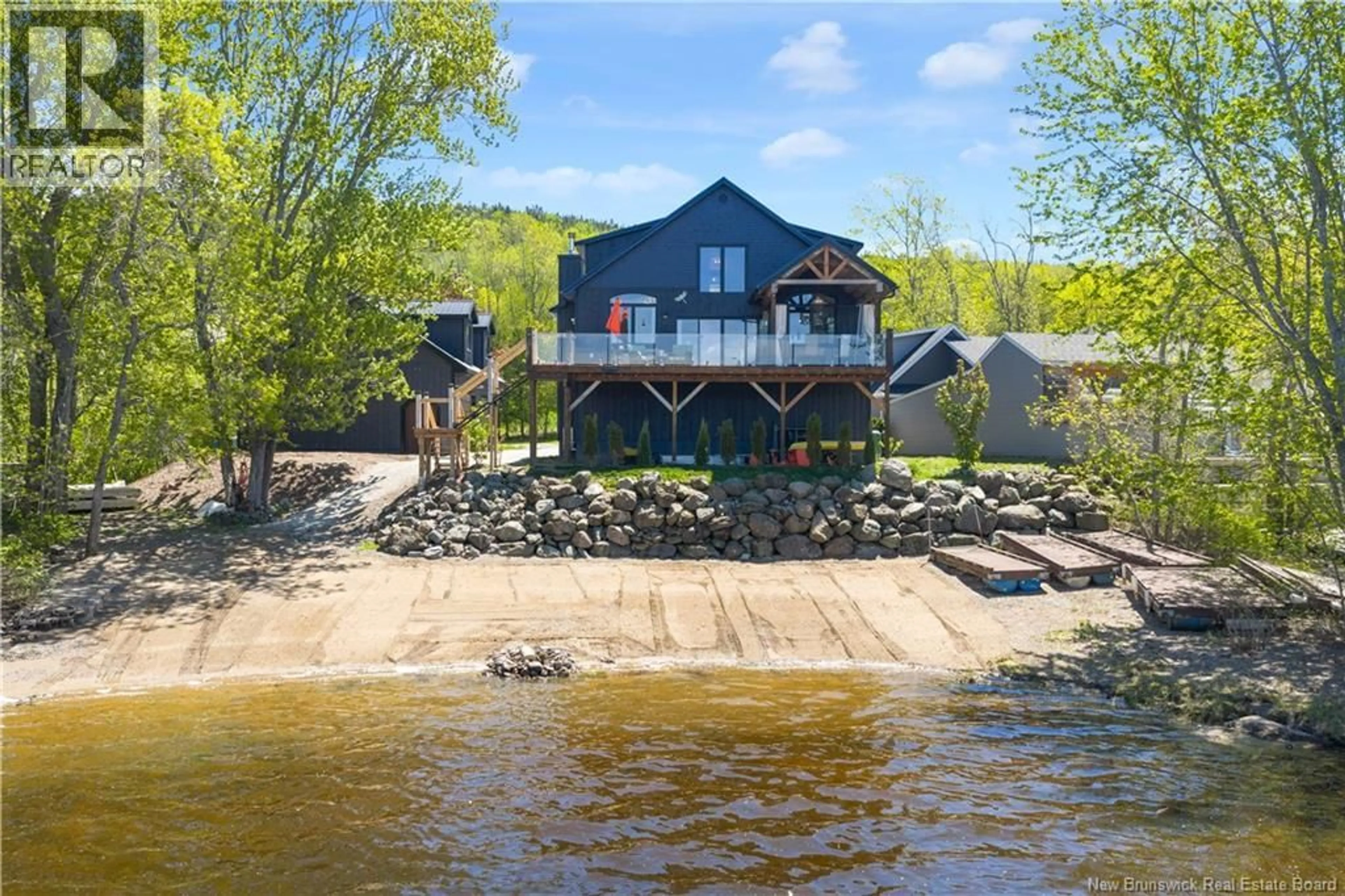 A pic from outside/outdoor area/front of a property/back of a property/a pic from drone, water/lake/river/ocean view for 7 BIG OAKS LANE, Erbs Cove New Brunswick E5N0P1