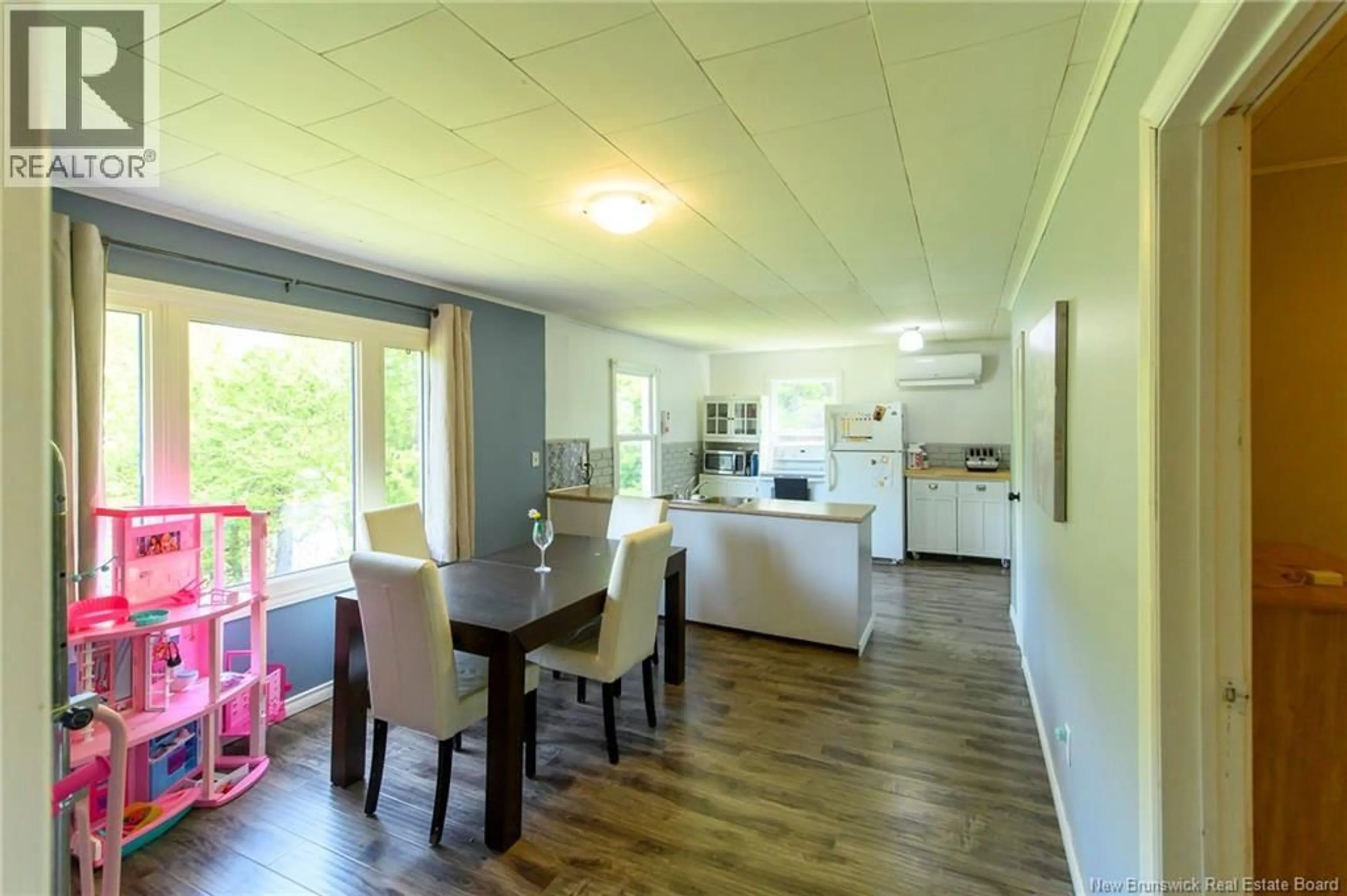 Open concept kitchen, wood/laminate floor for 181 CLARK ROAD, Saint John New Brunswick E2H2X2