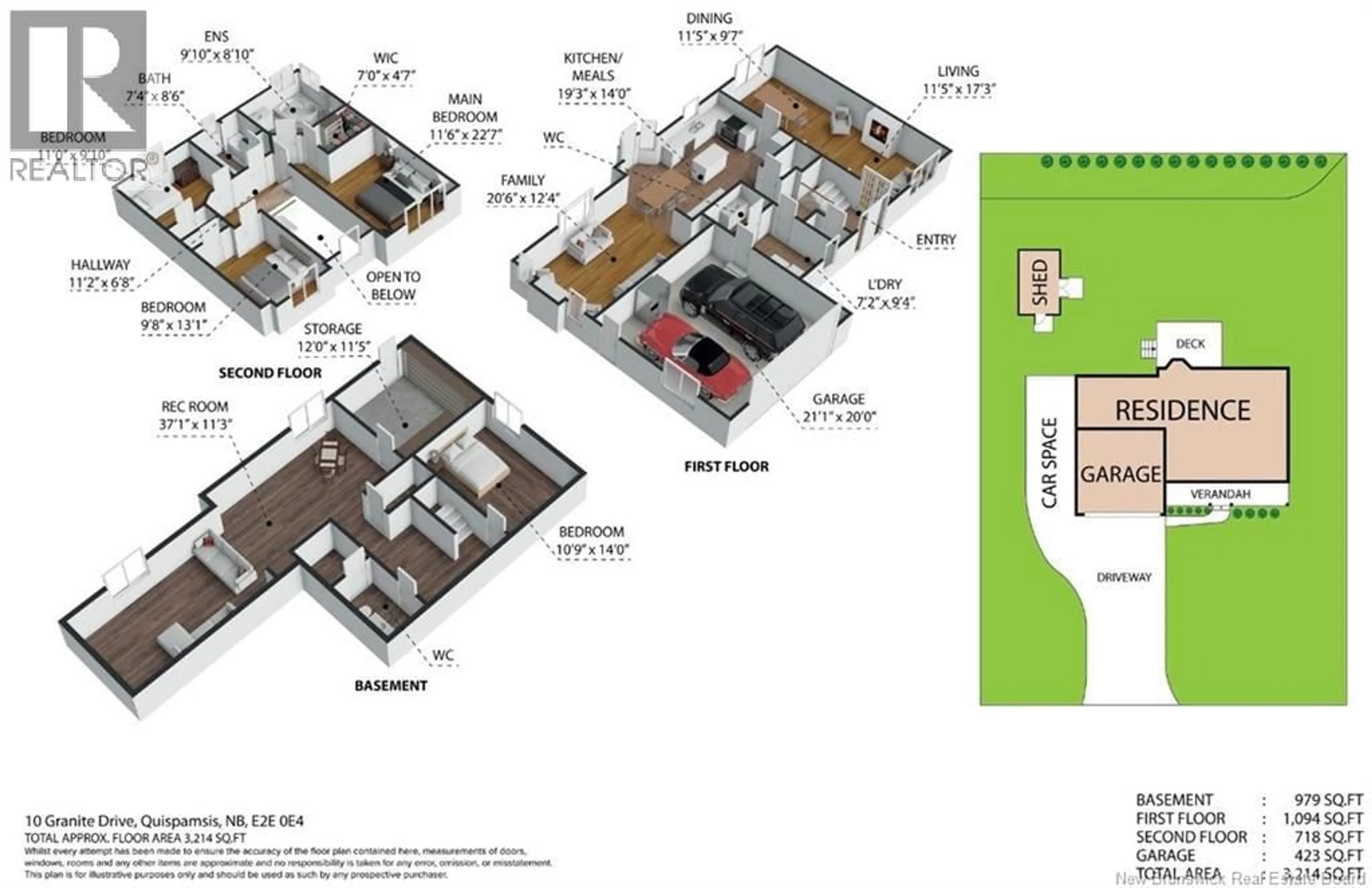 Floor plan for 10 GRANITE DRIVE, Quispamsis New Brunswick E2E0E4
