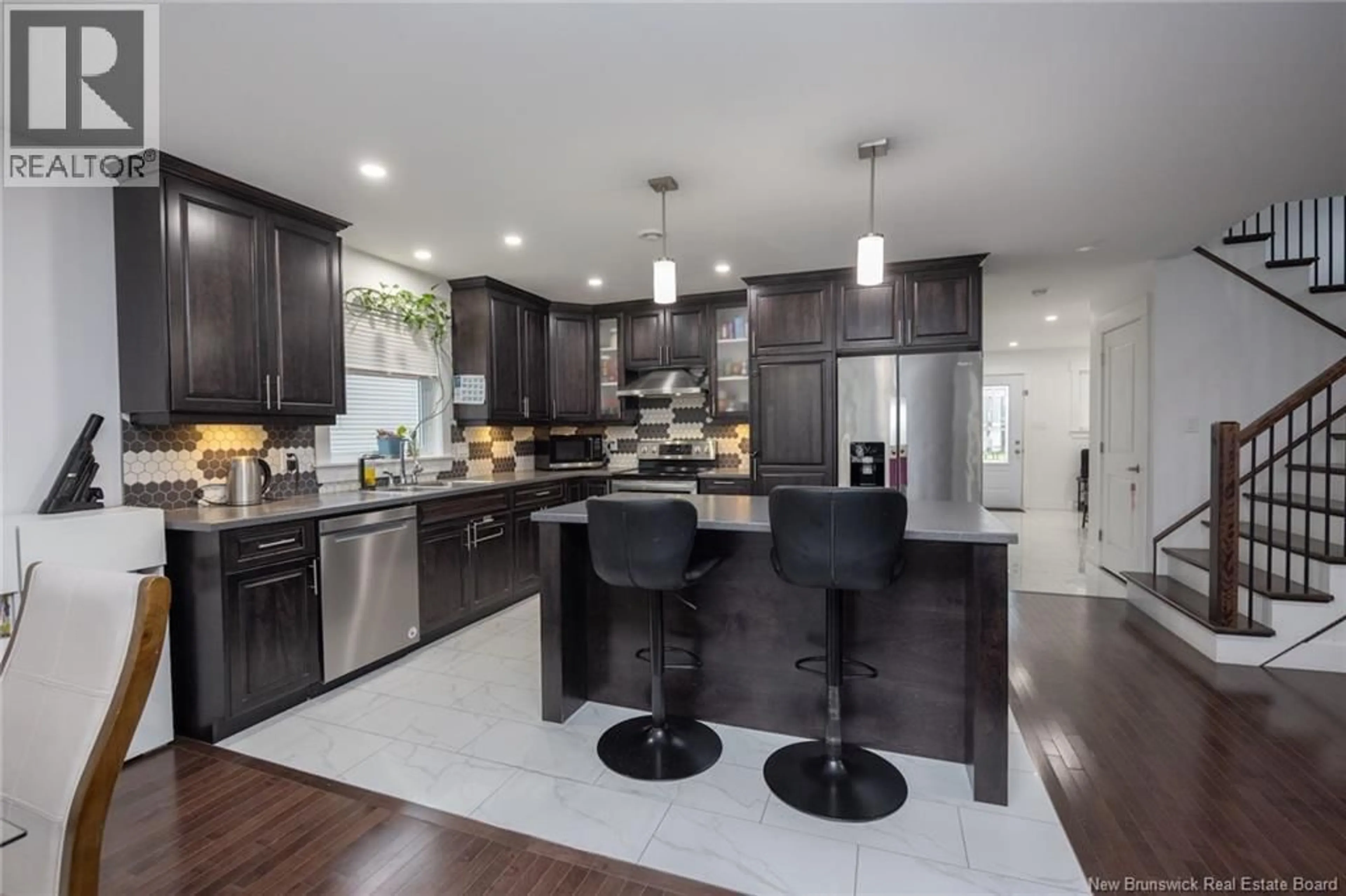 Contemporary kitchen, ceramic/tile floor for 19 LORILYNN CRESCENT, Fredericton New Brunswick E3C0P3