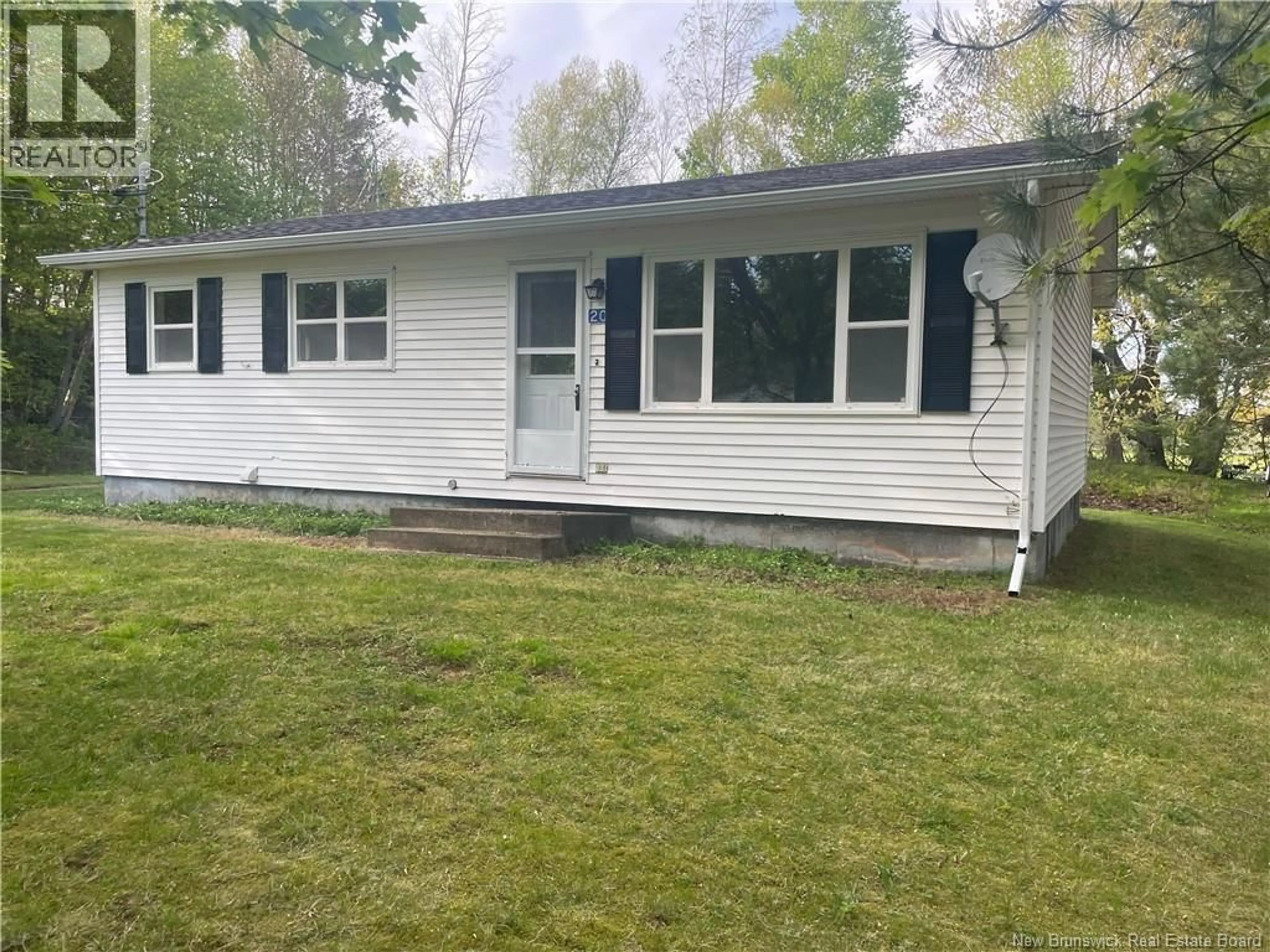 Home with vinyl exterior material, street for 20 BALSER PLACE, Sackville New Brunswick E4L3C9
