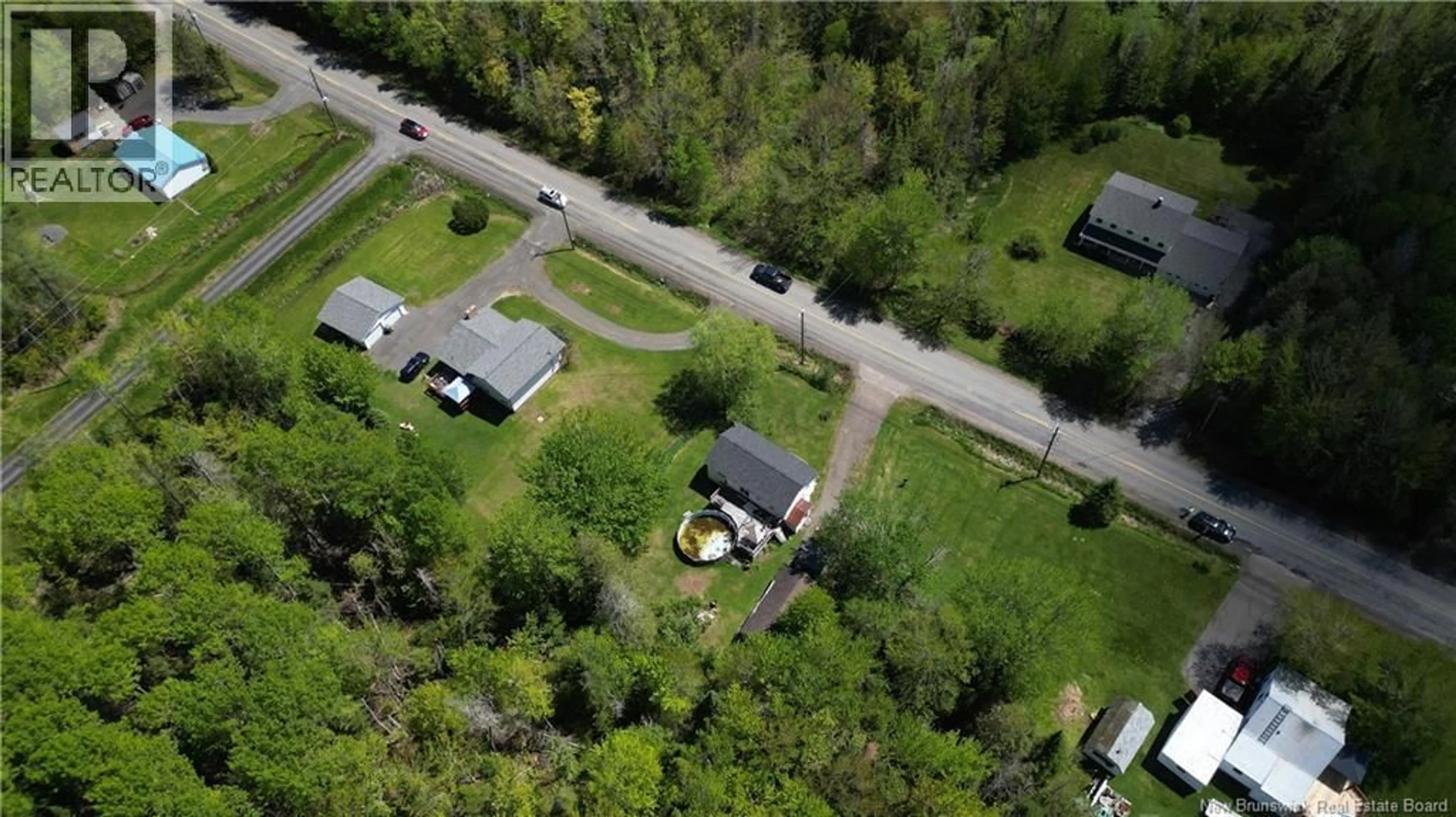 A pic from outside/outdoor area/front of a property/back of a property/a pic from drone, street for 60 CHARTERS SETTLEMENT ROAD, Charters Settlement New Brunswick E3C1Y4